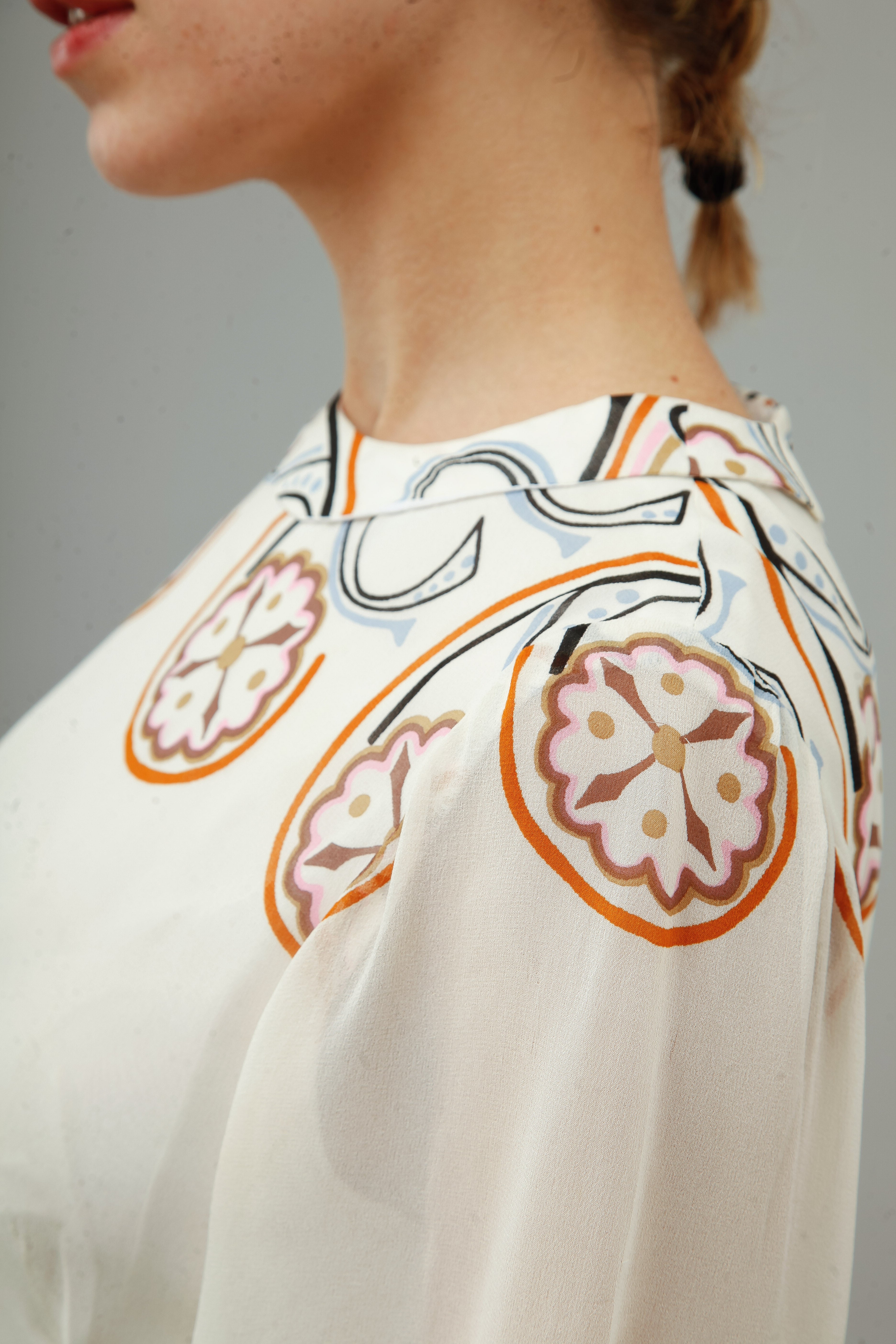 Vicedomini 60s Silk Chiffon Mini Dress