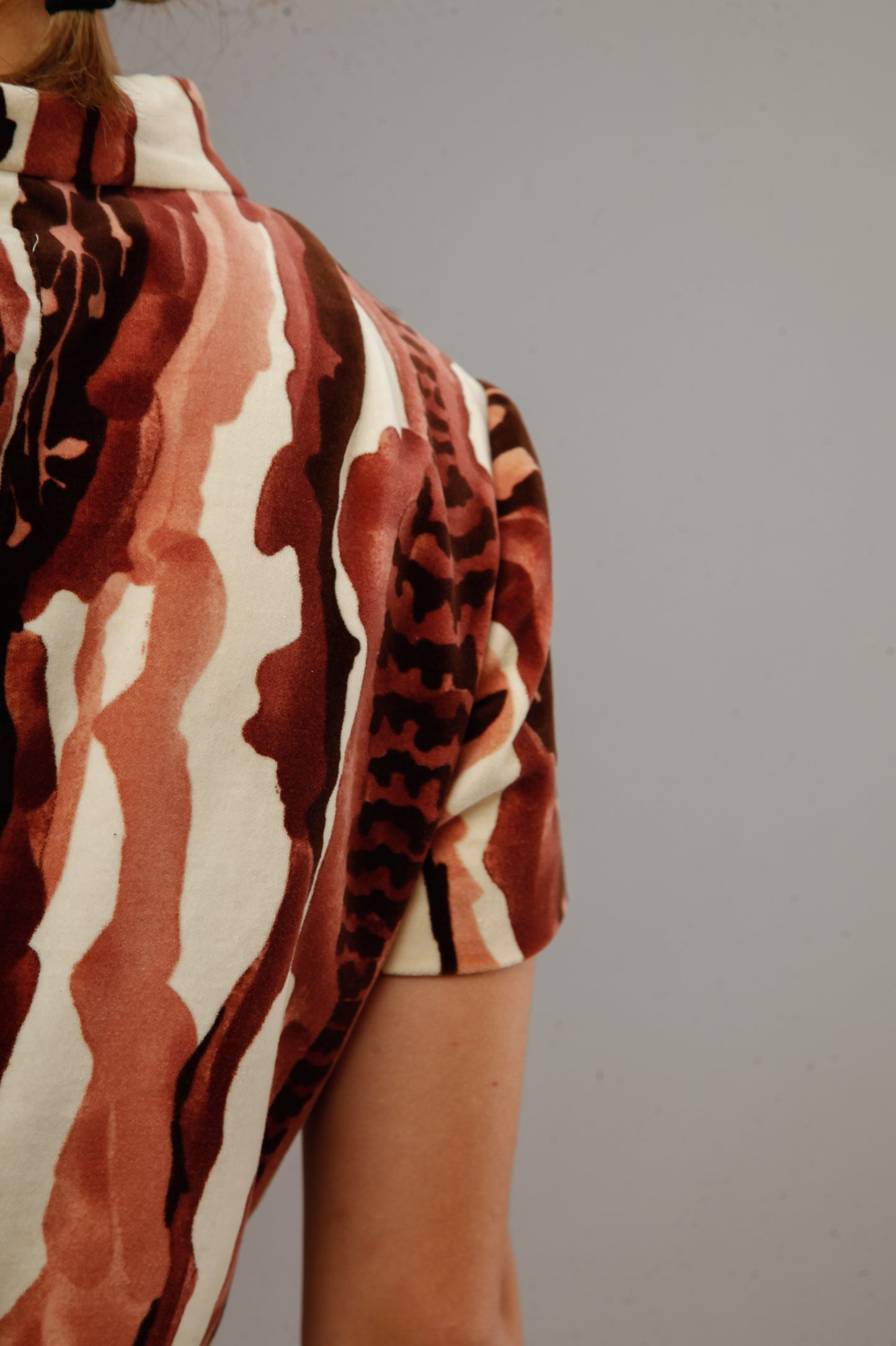 1960 Psychedelic Velvet Mini Dress