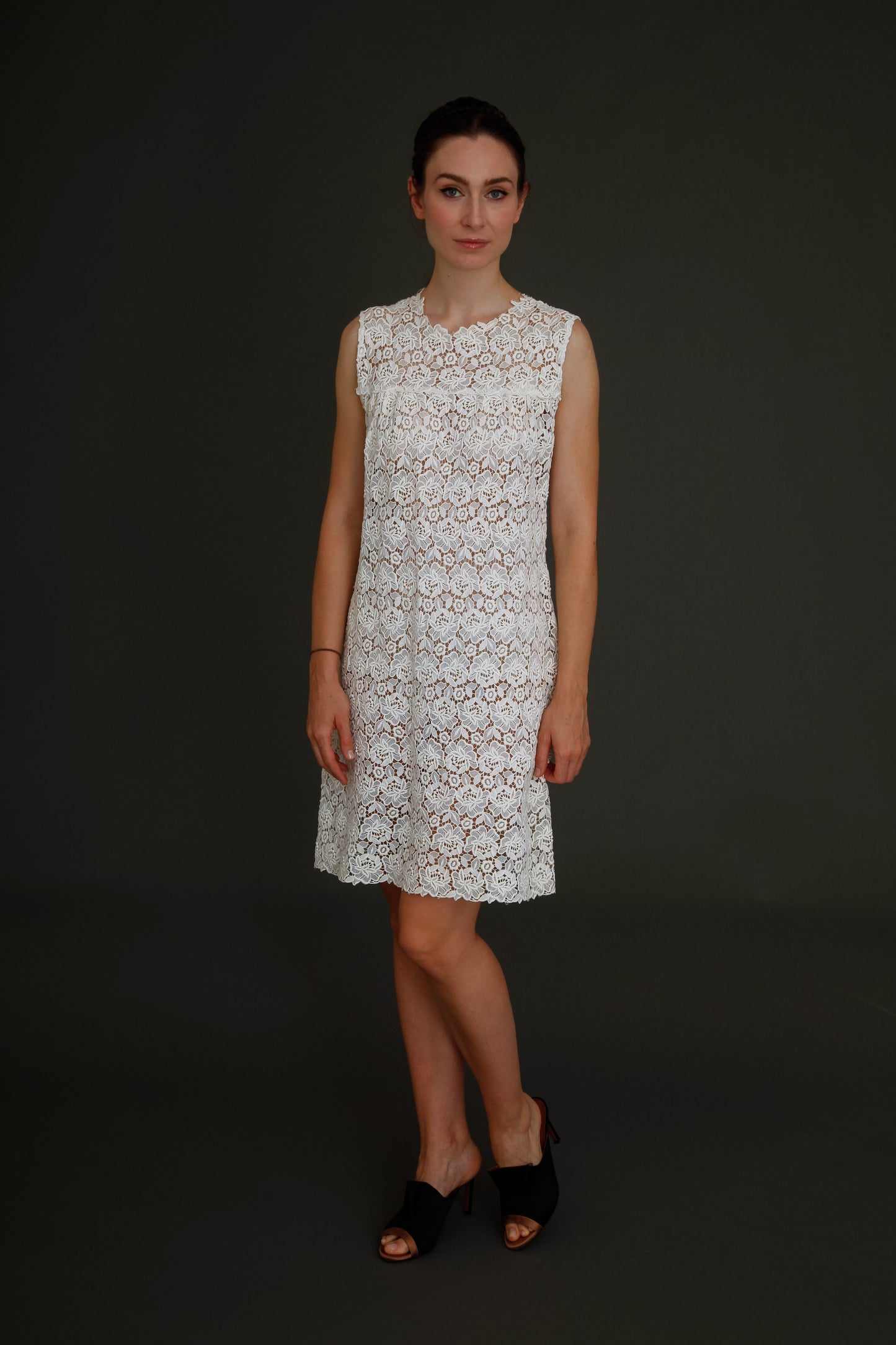 1960 White Lace Mini Dress