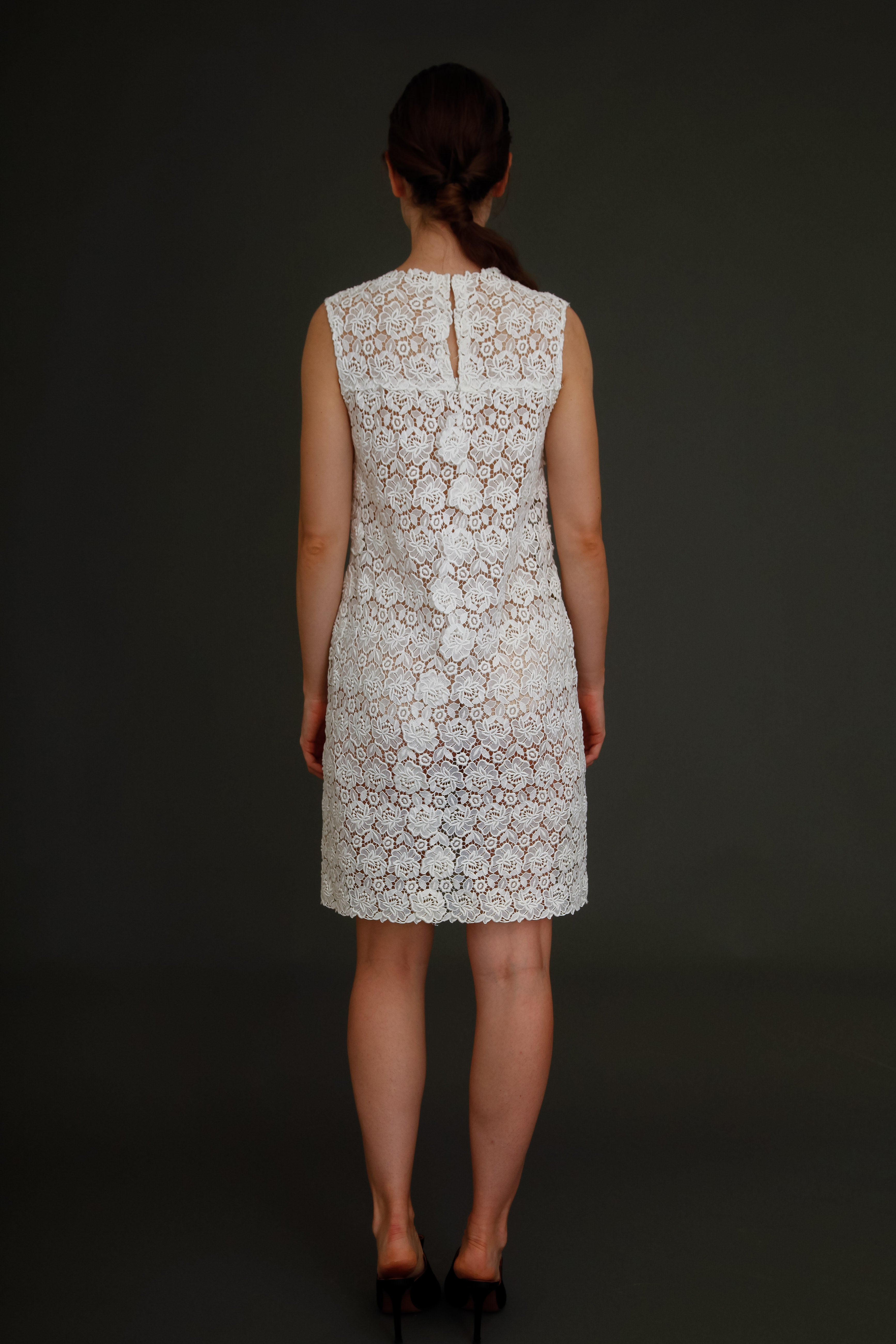 1960 White Lace Mini Dress