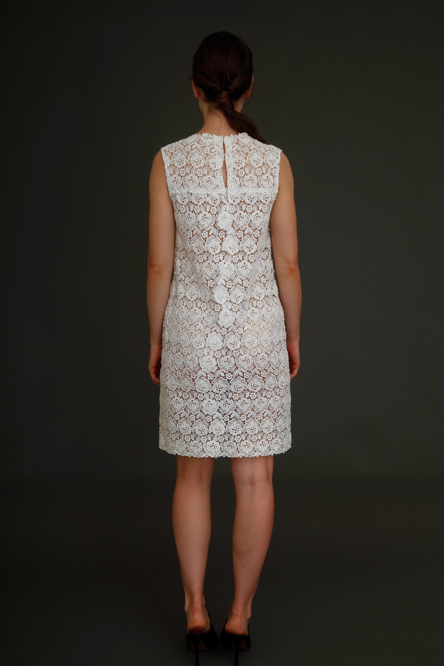 1960 White Lace Mini Dress