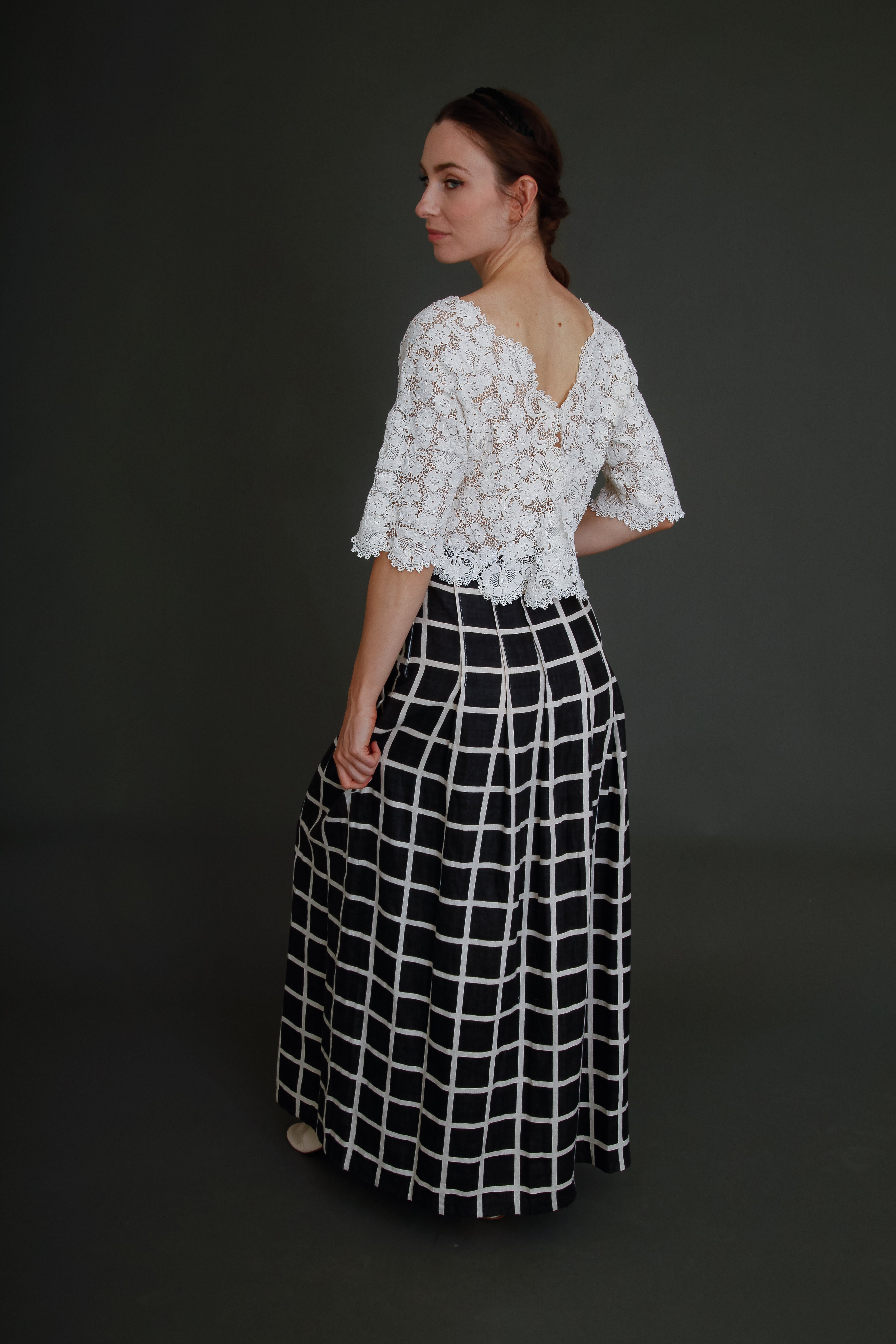 1910 Irish Crochet Floral Blouse
