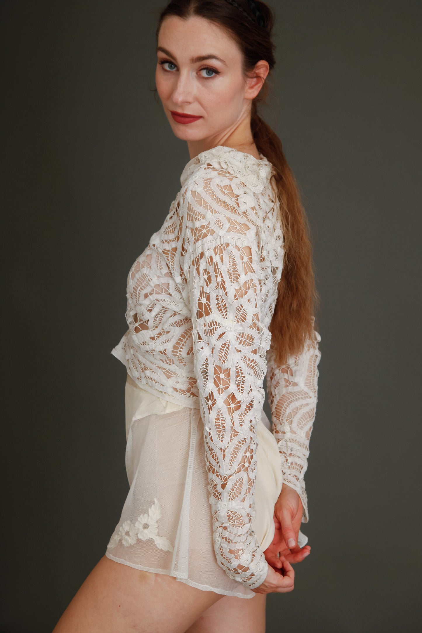Delicate 1910 Battemburg Lace Blouse