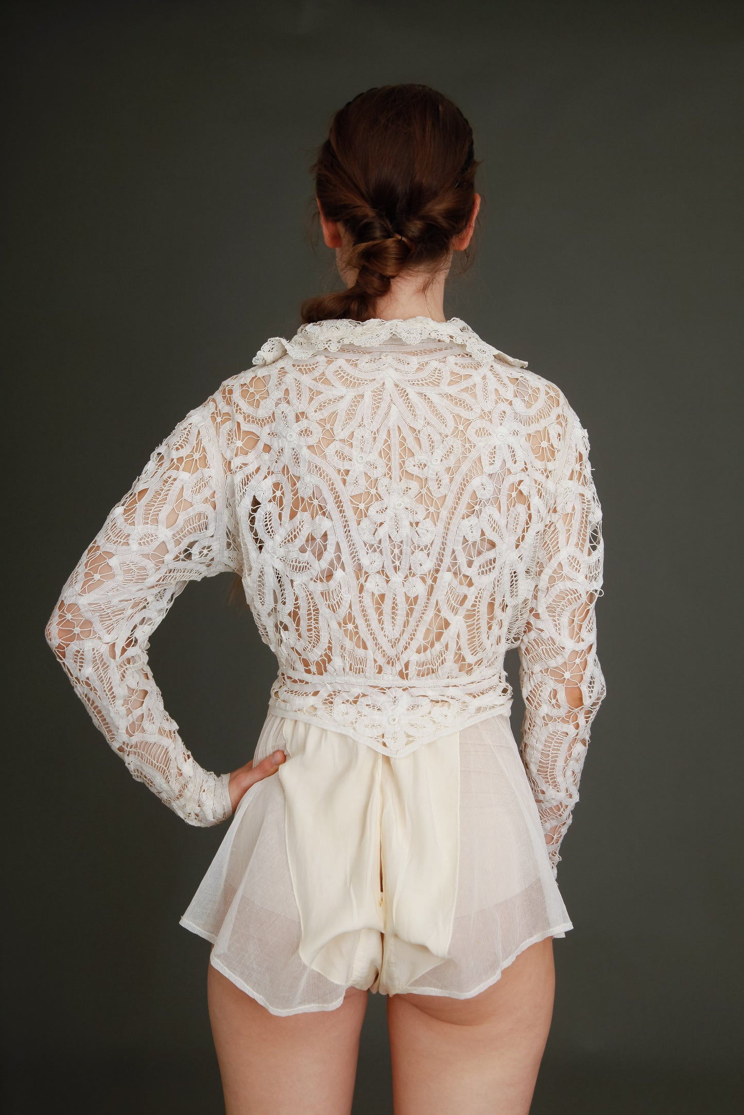 Delicate 1910 Battemburg Lace Blouse