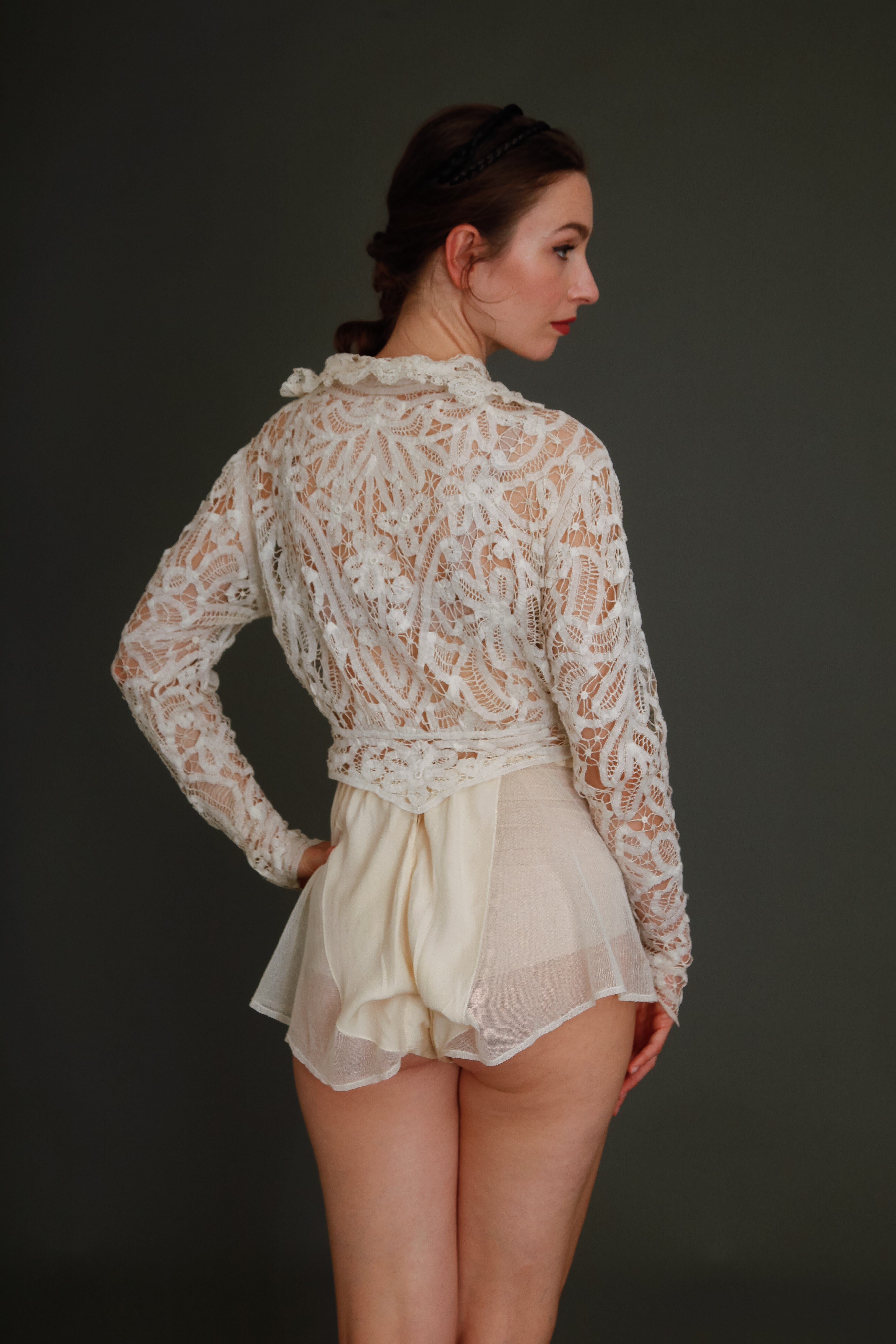 Delicate 1910 Battemburg Lace Blouse