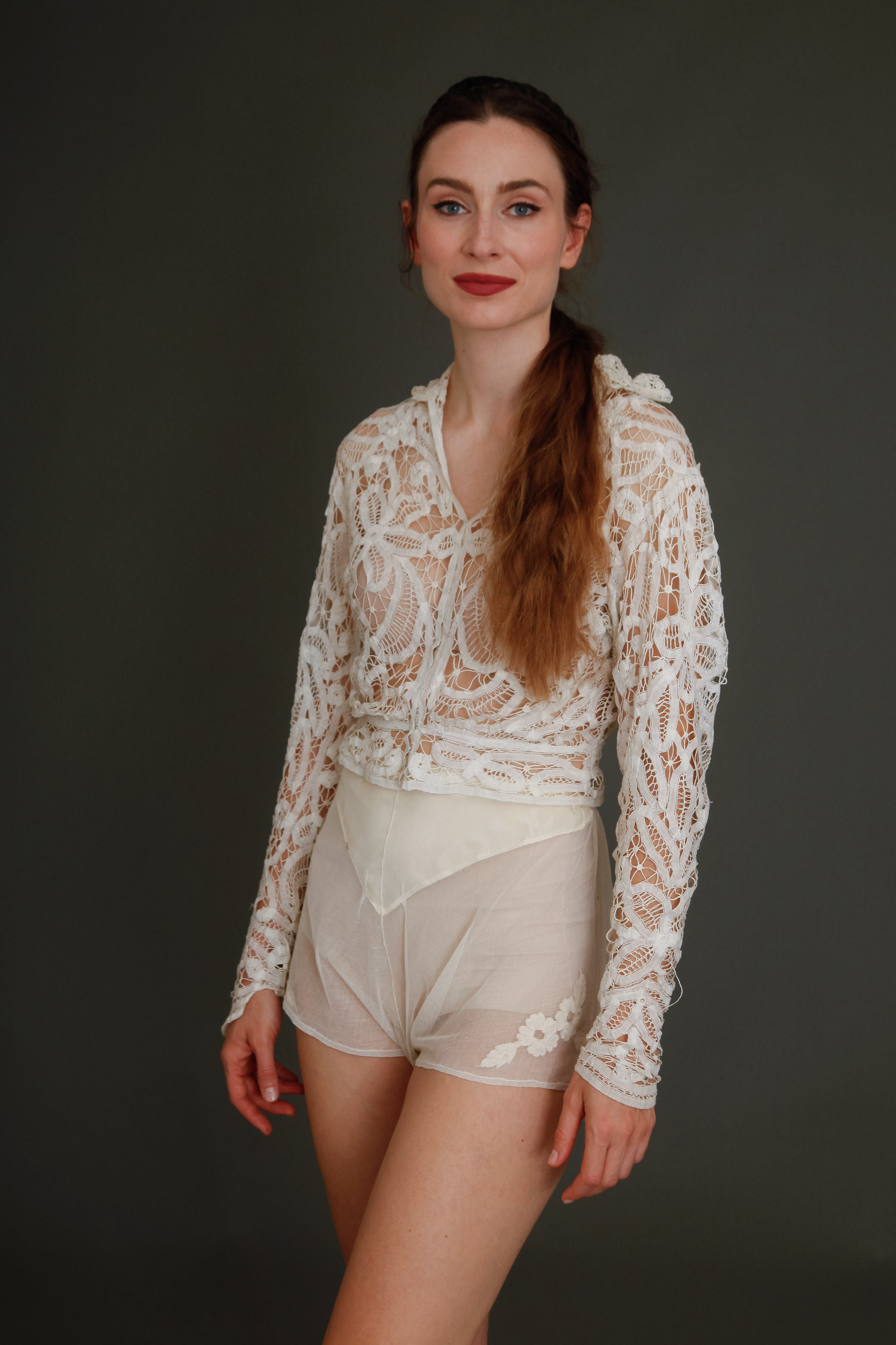 Delicate 1910 Battemburg Lace Blouse