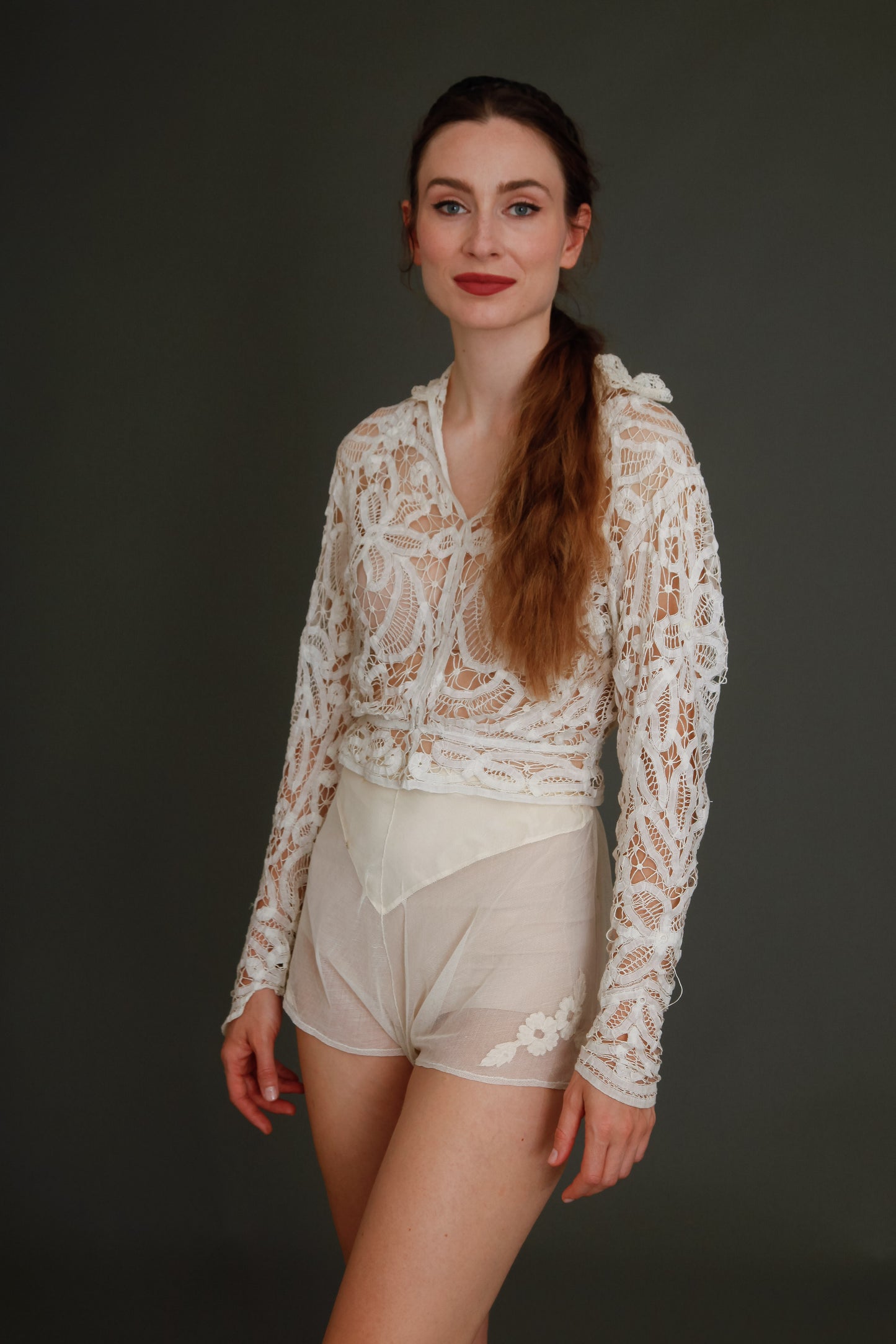Delicate 1910 Battemburg Lace Blouse