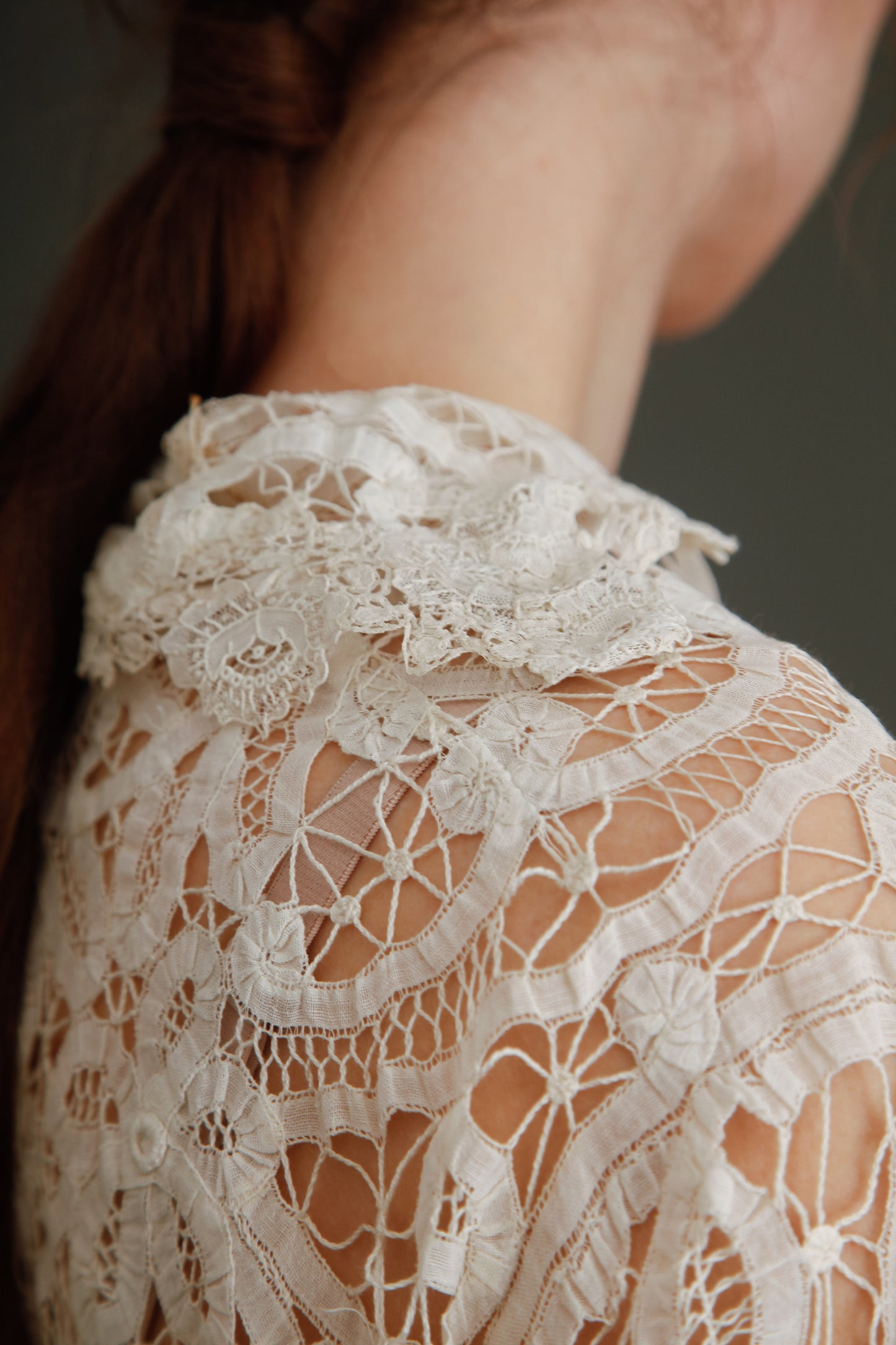 Delicate 1910 Battemburg Lace Blouse