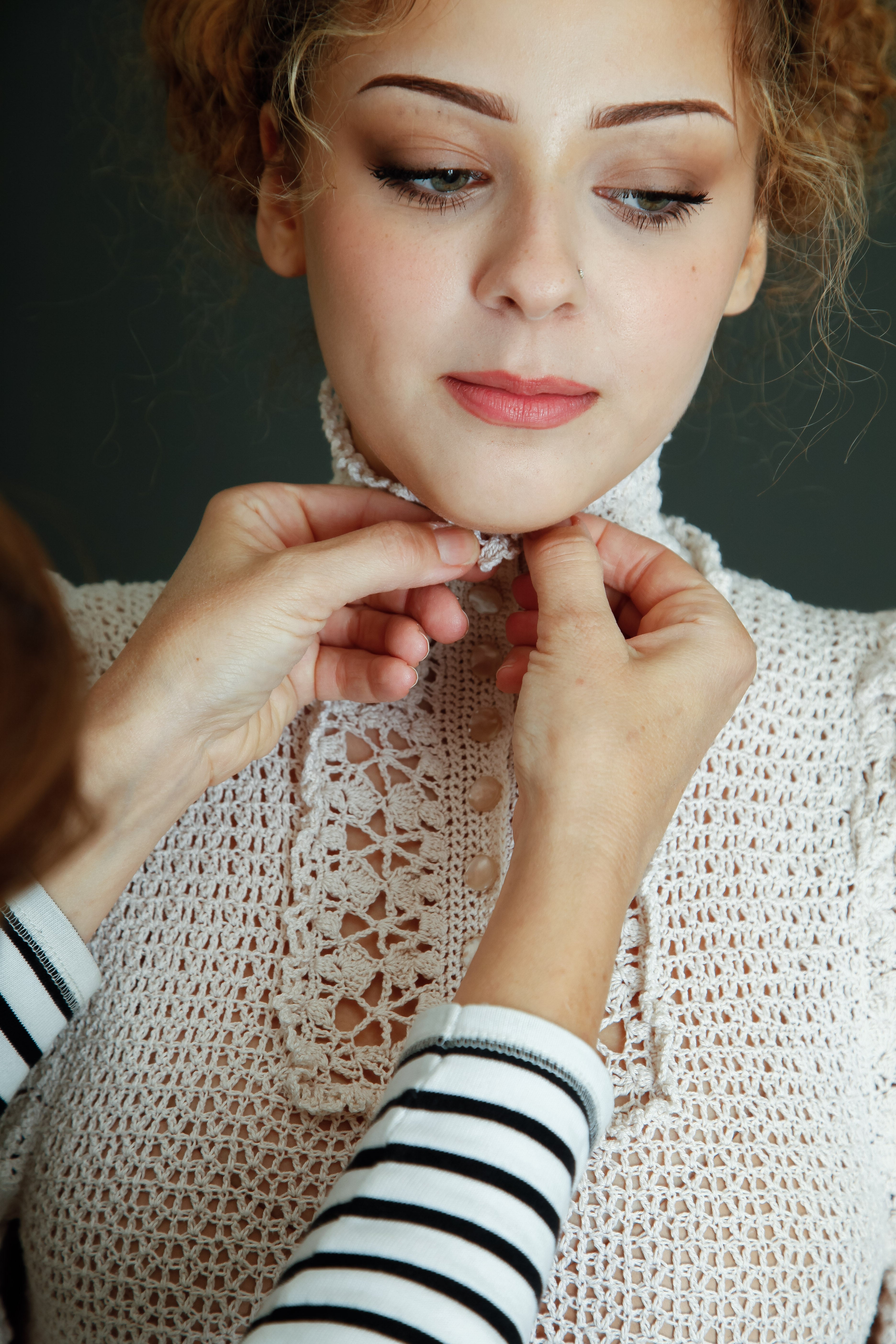 1970 Crochet Victorian Style Blouse or Mini Dress