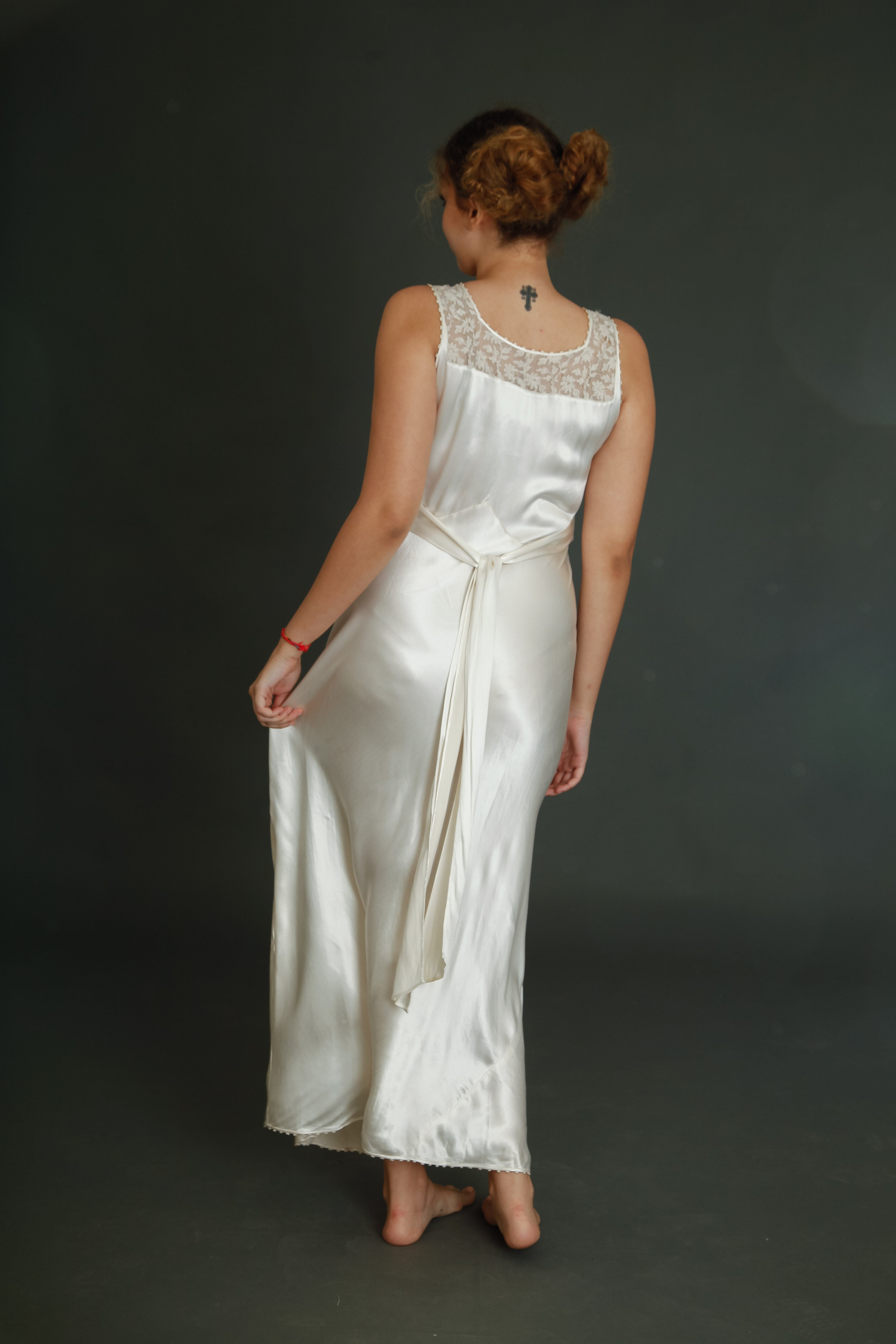 1930 Silk Satin Nightgown