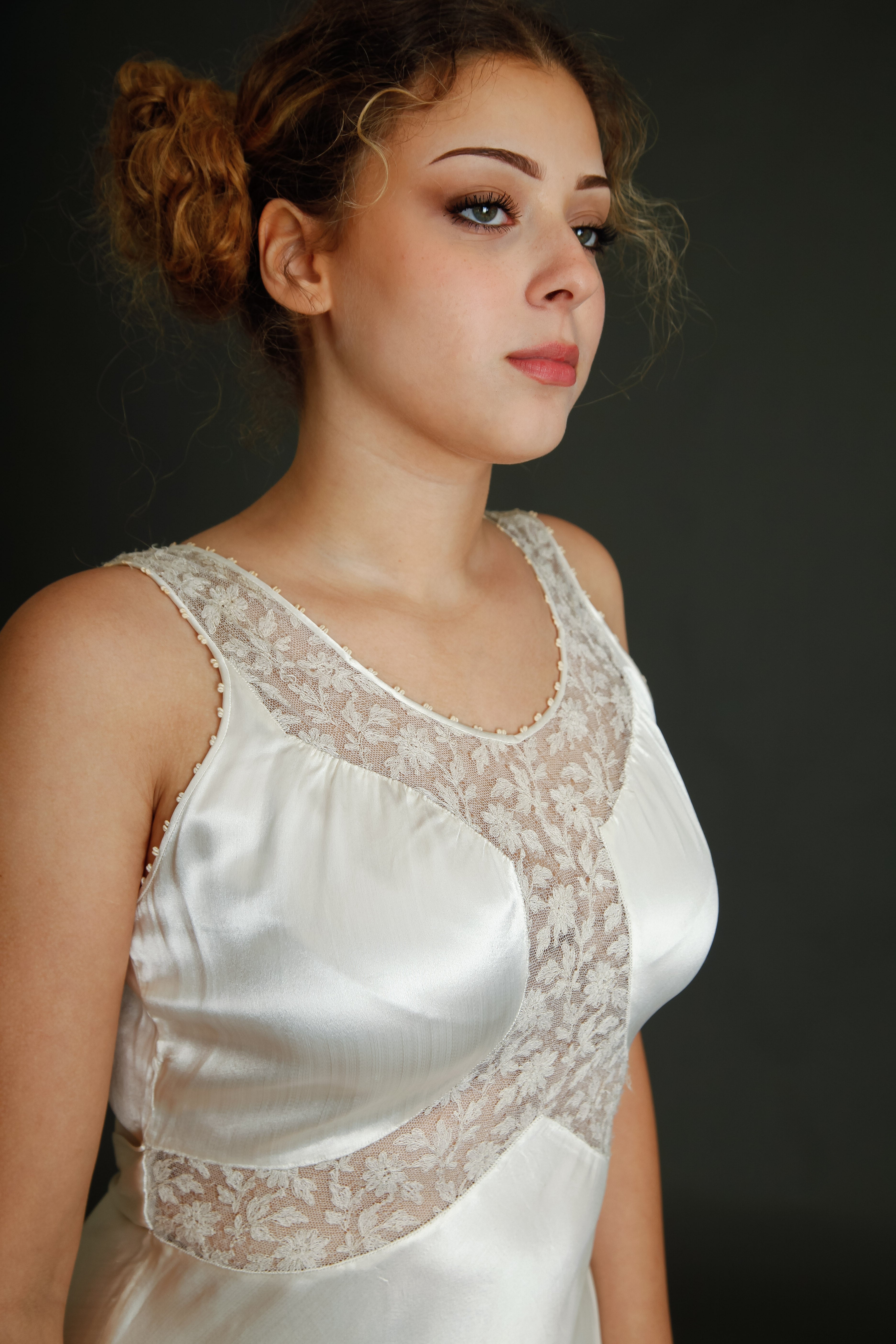 1930 Silk Satin Nightgown