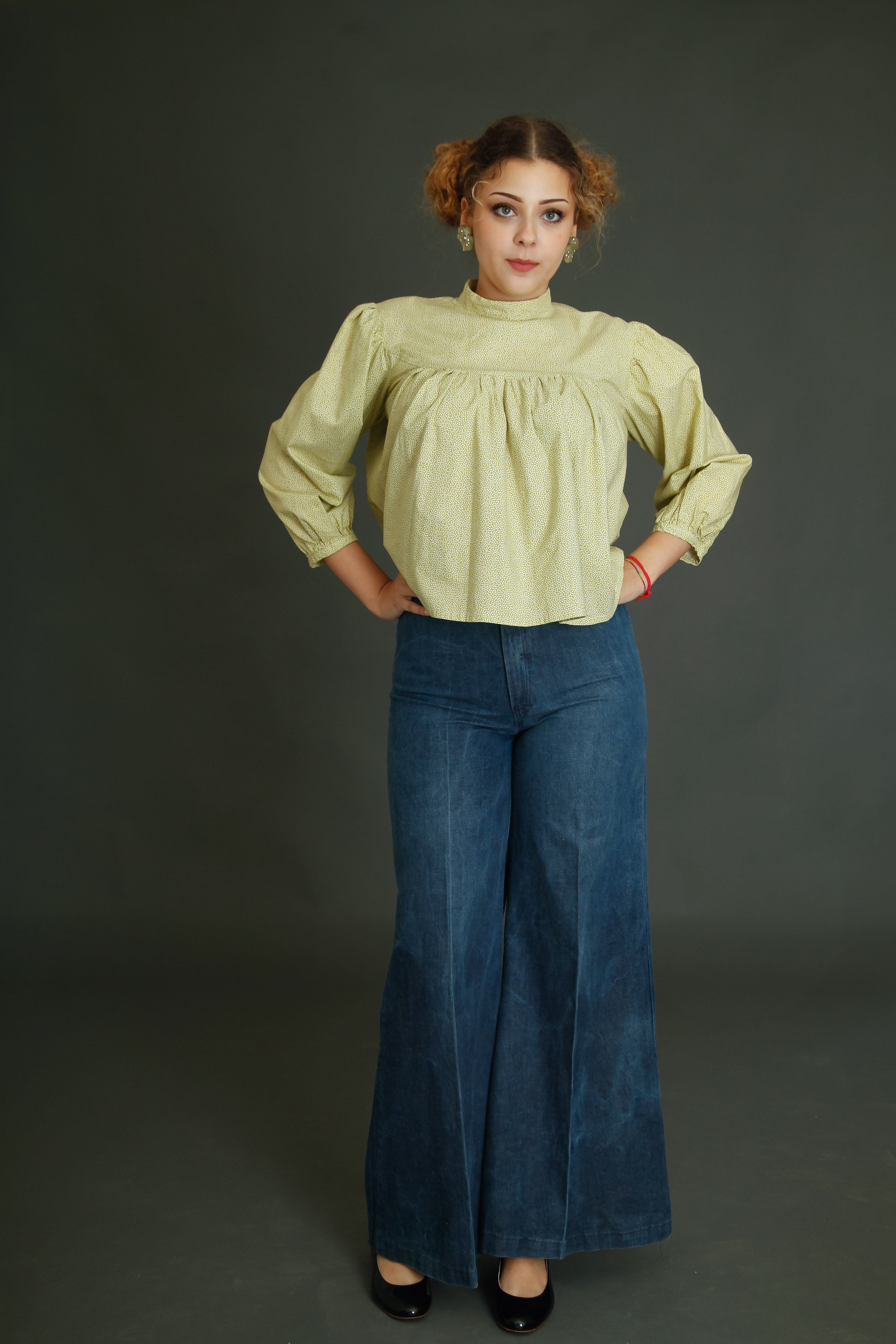 1980 Theatrical Cotton Blouse