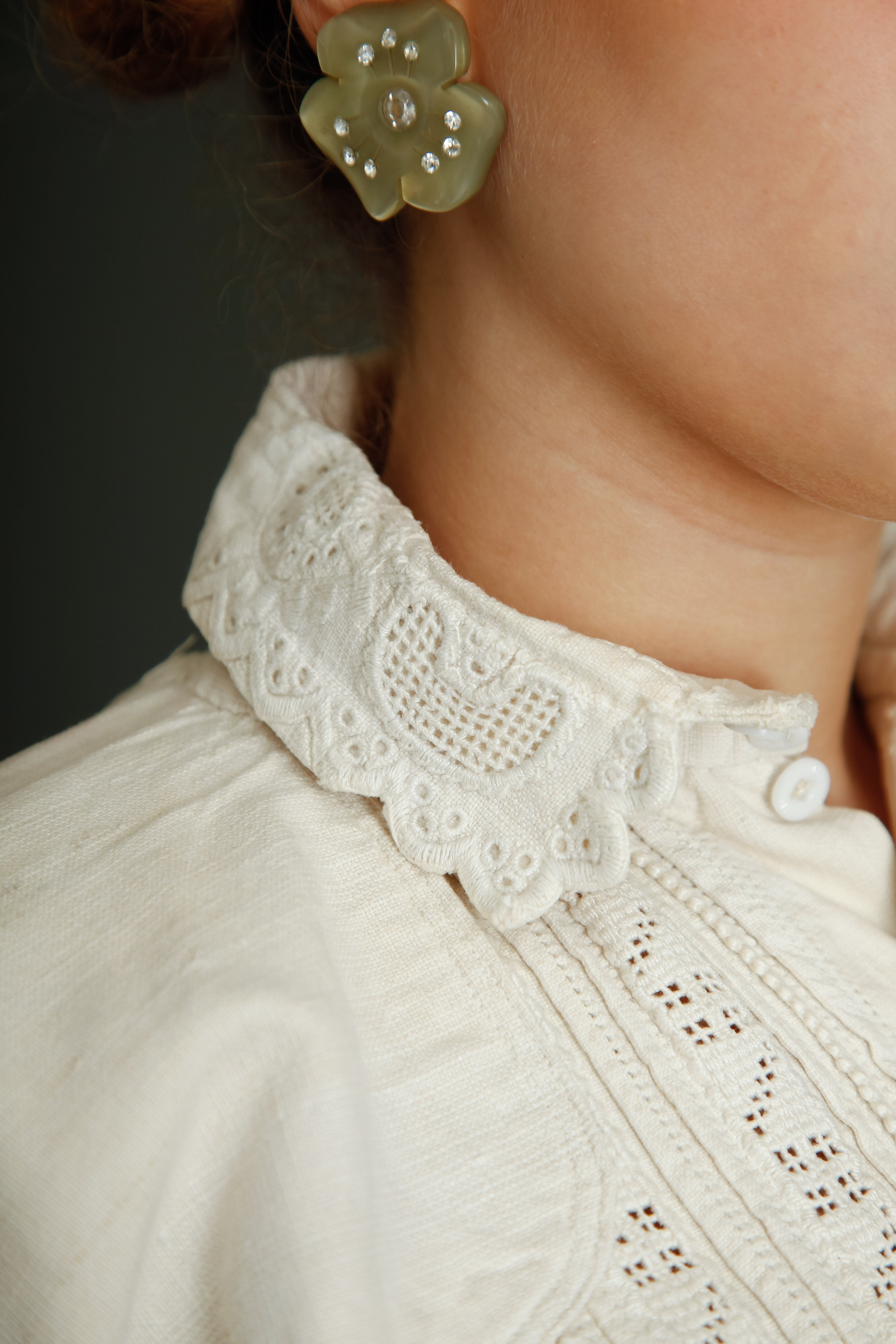 1930 Romanian Embroidered Folk Blouse