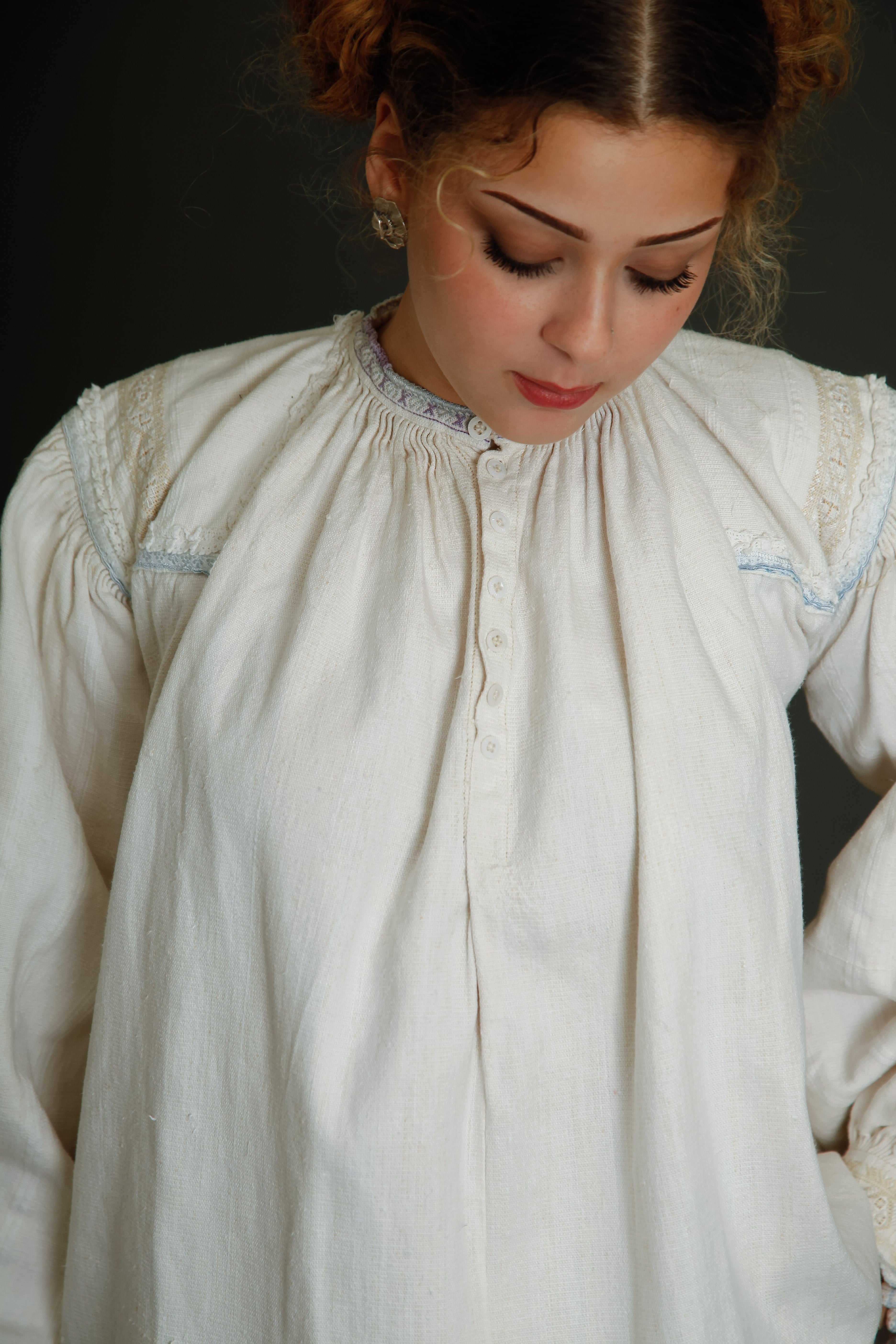 Antique Romanian Folk Blouse