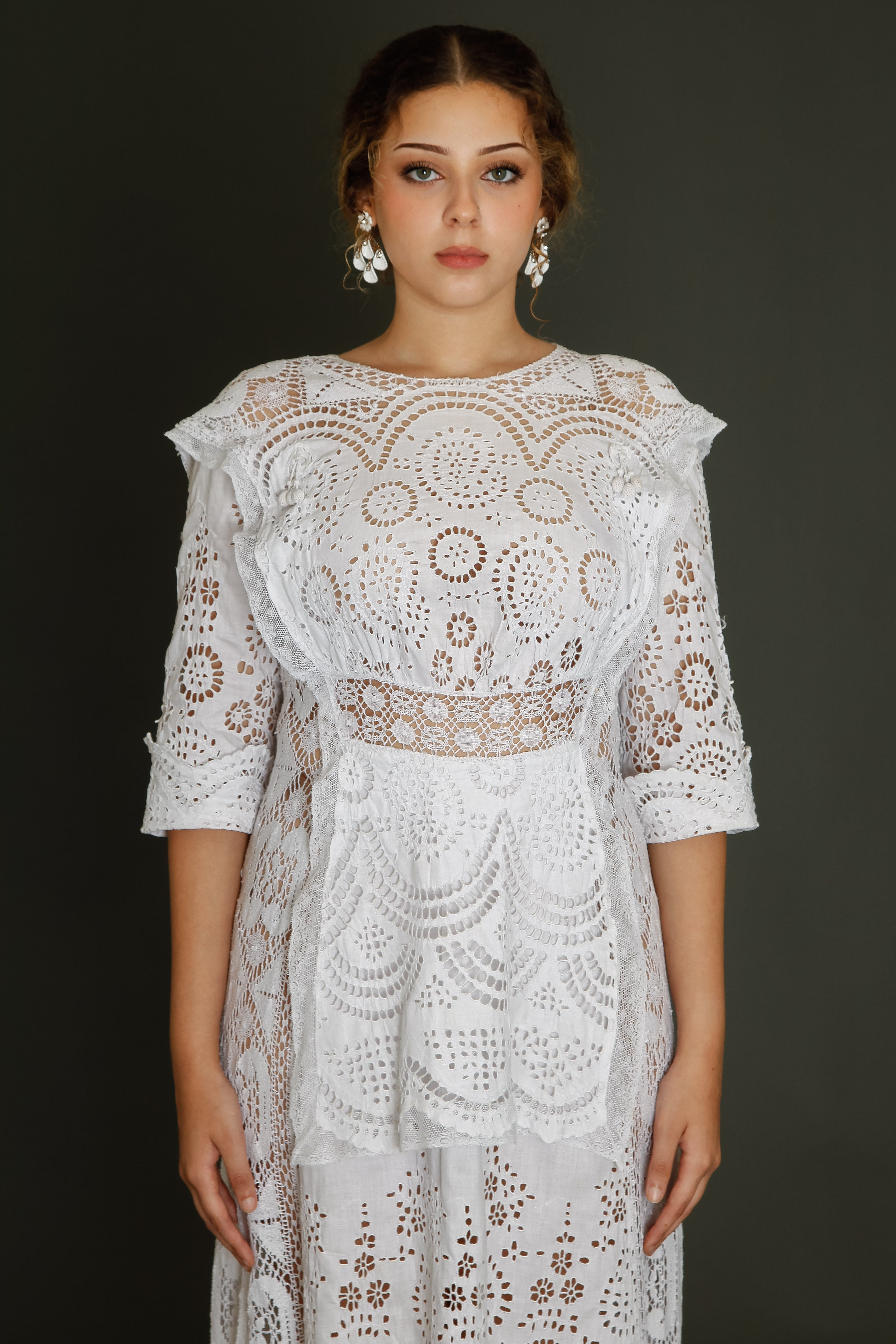 Stunning Hand Embroidered Edwardian Dress