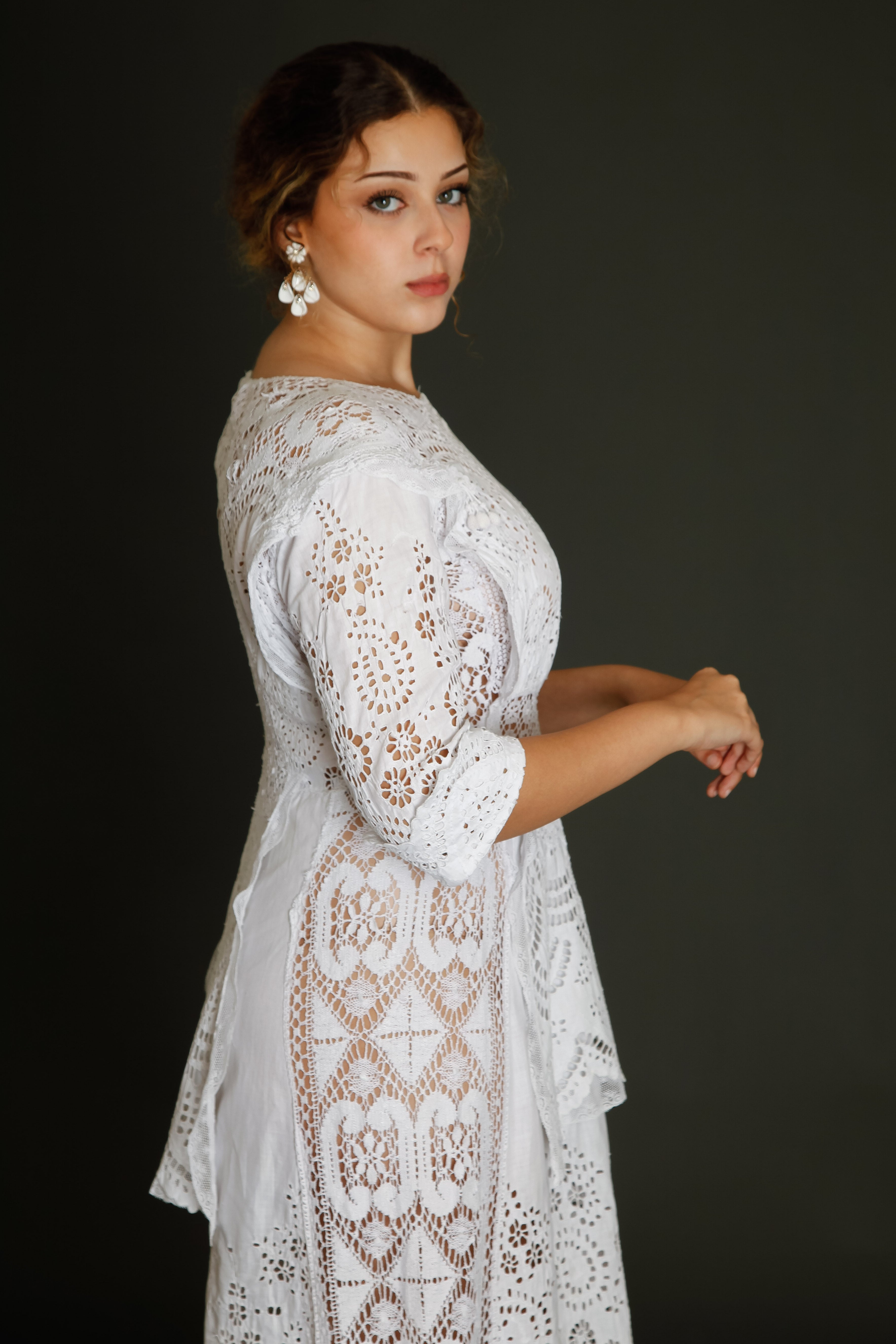 Stunning Hand Embroidered Edwardian Dress