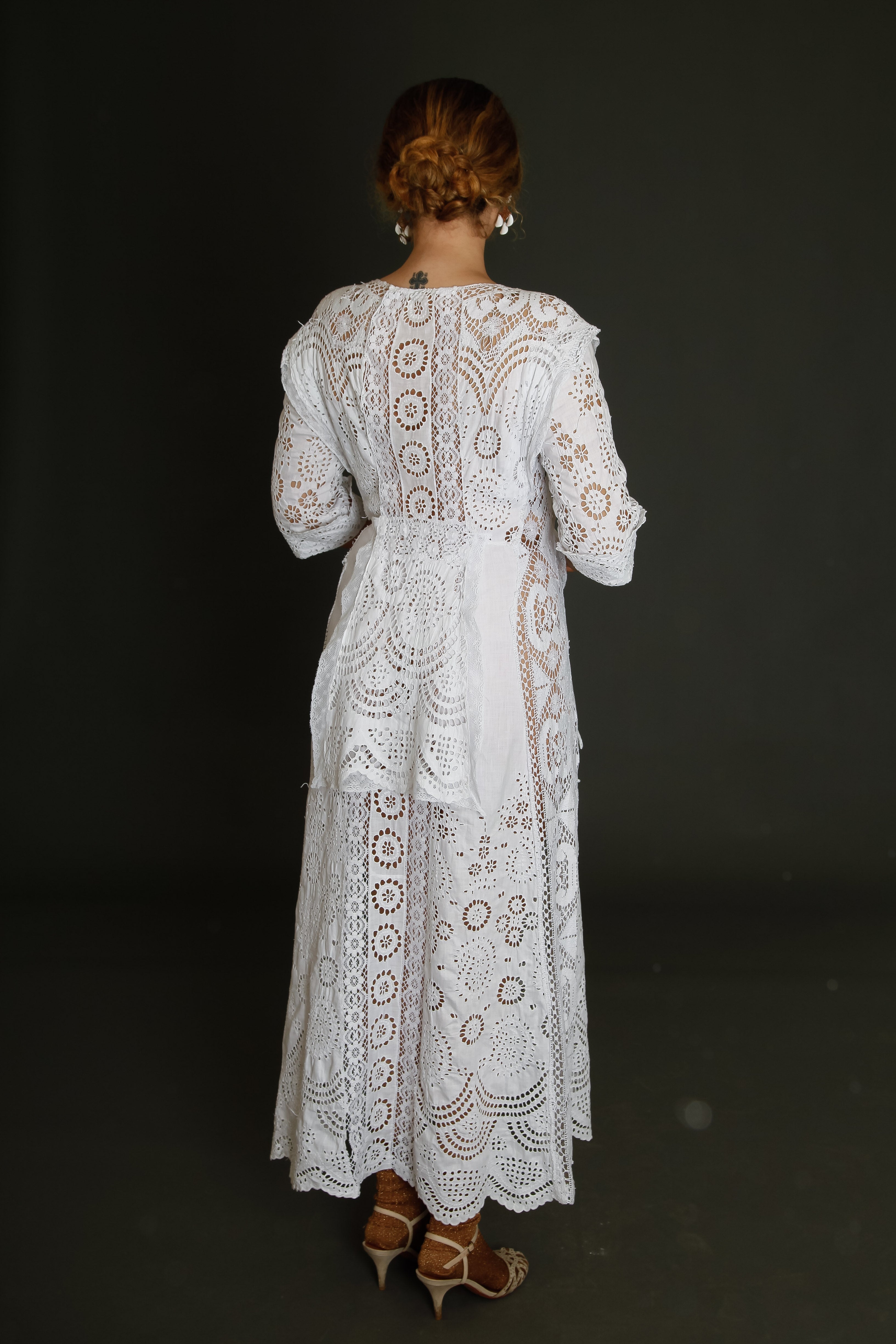 Stunning Hand Embroidered Edwardian Dress