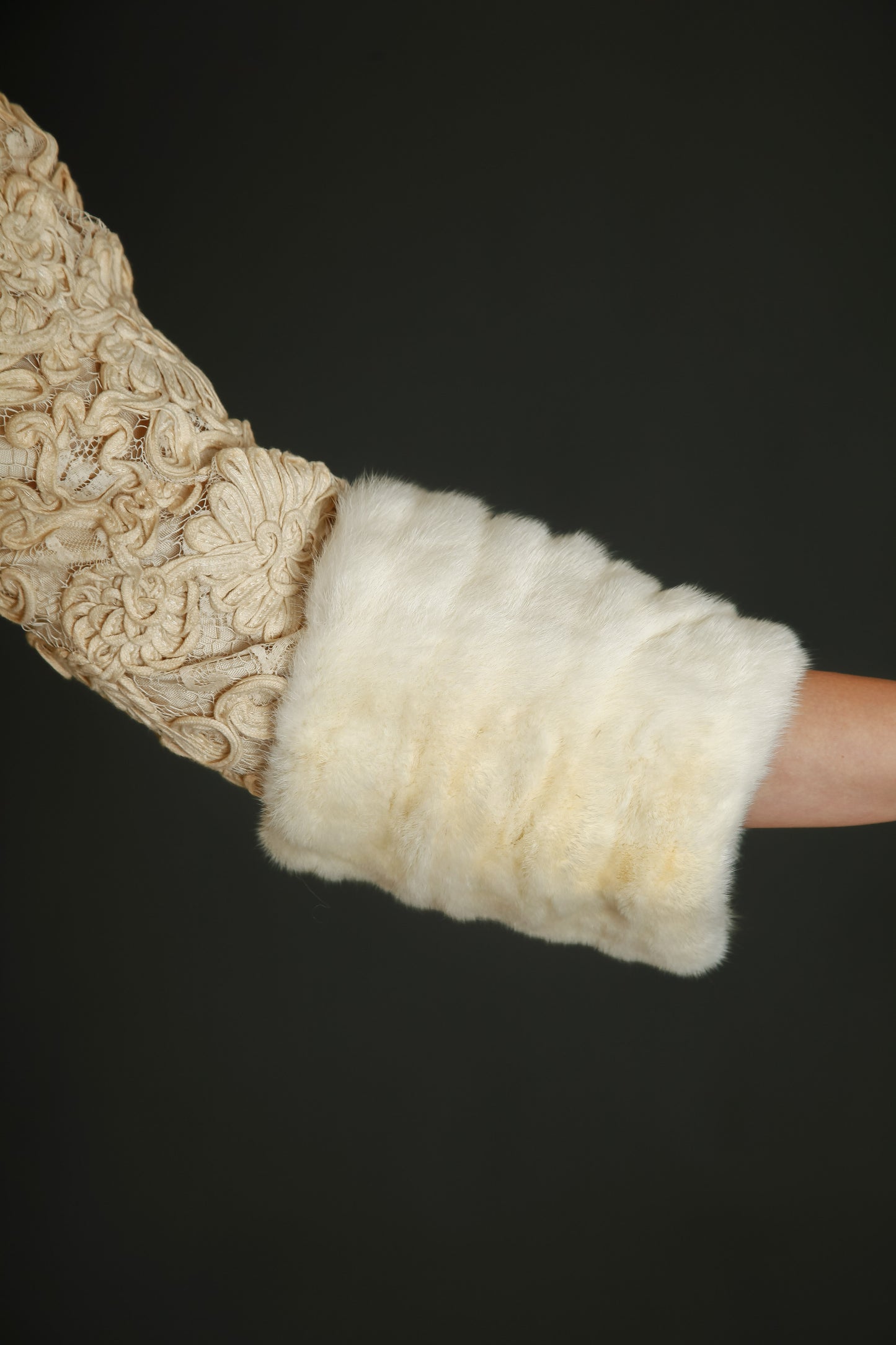 Early 60s Couture Lace Coat with Soutache Embroidery