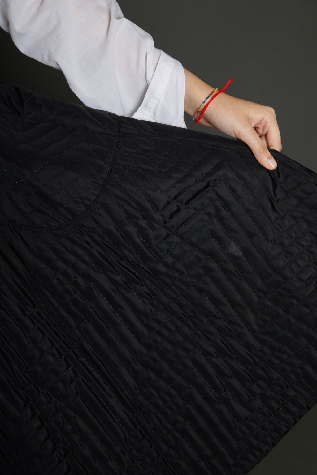 50s Quilted Winter Black Circle Skirt