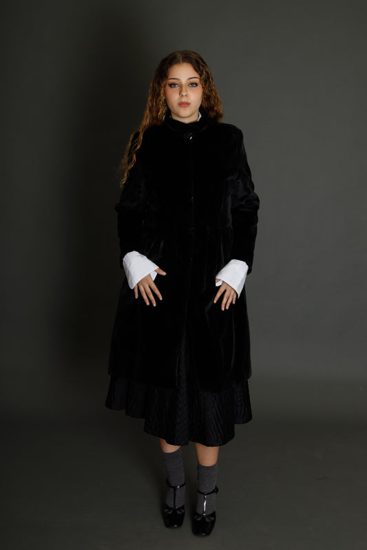 Tiny Velvet Black Coat