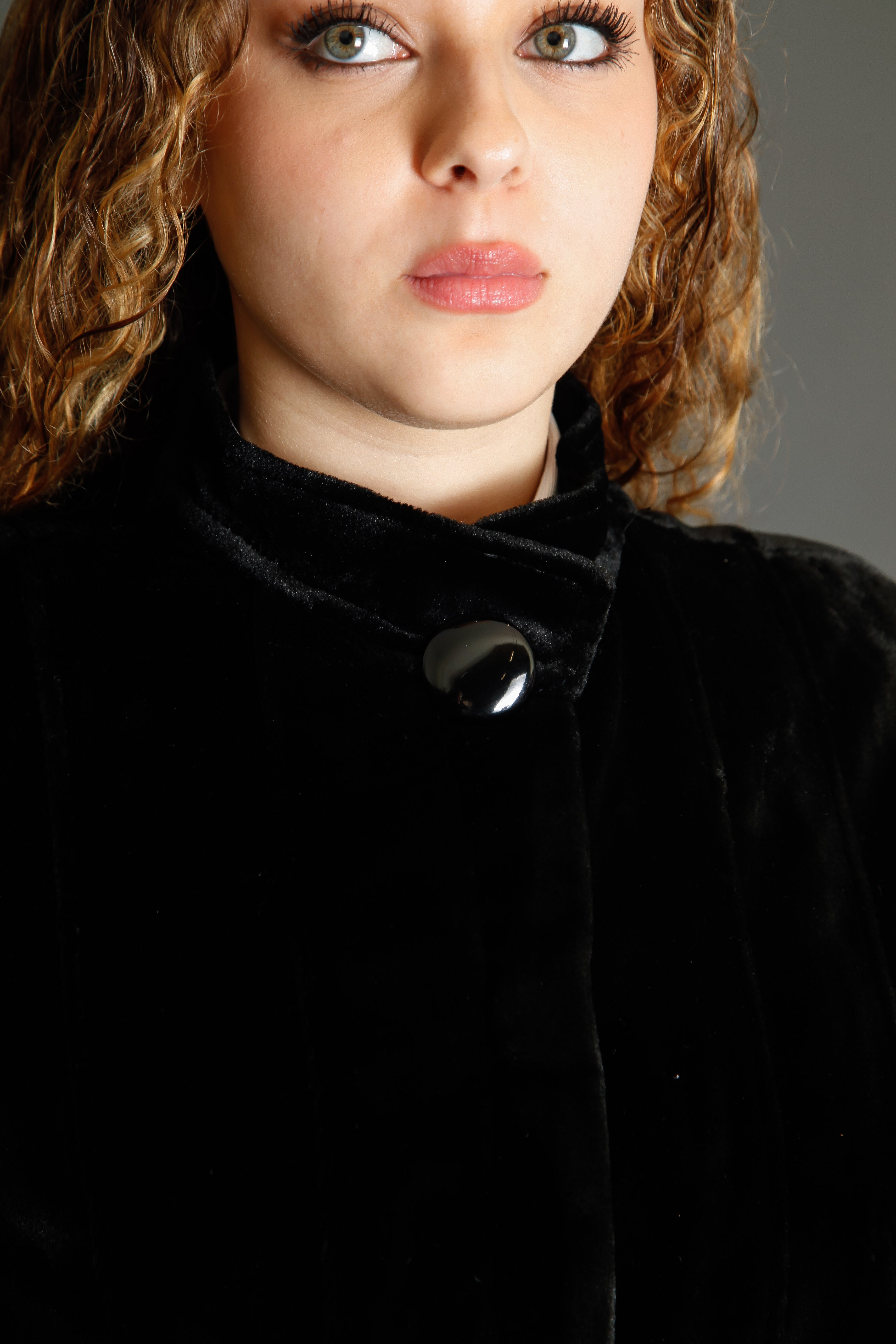 Tiny Velvet Black Coat