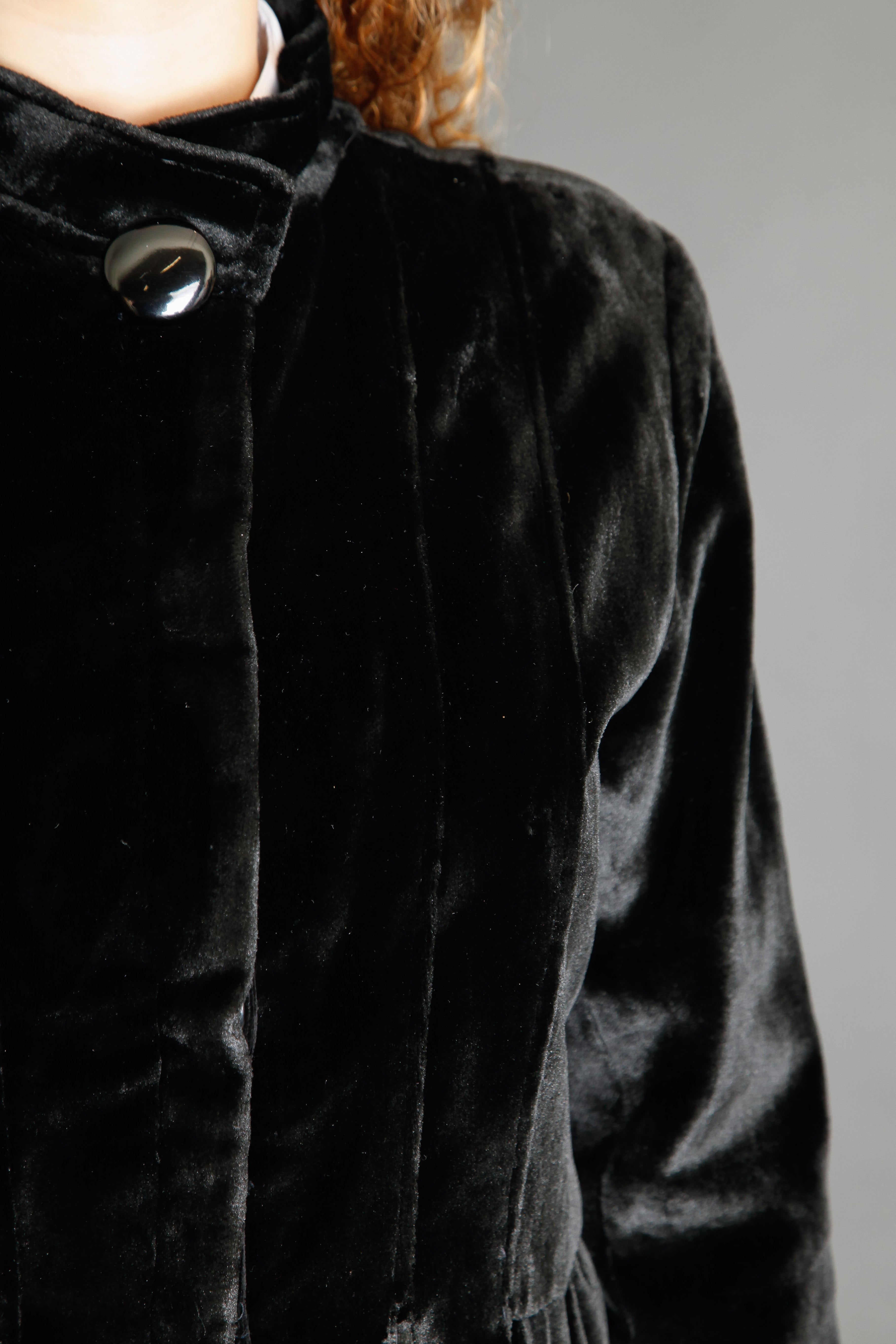 Tiny Velvet Black Coat