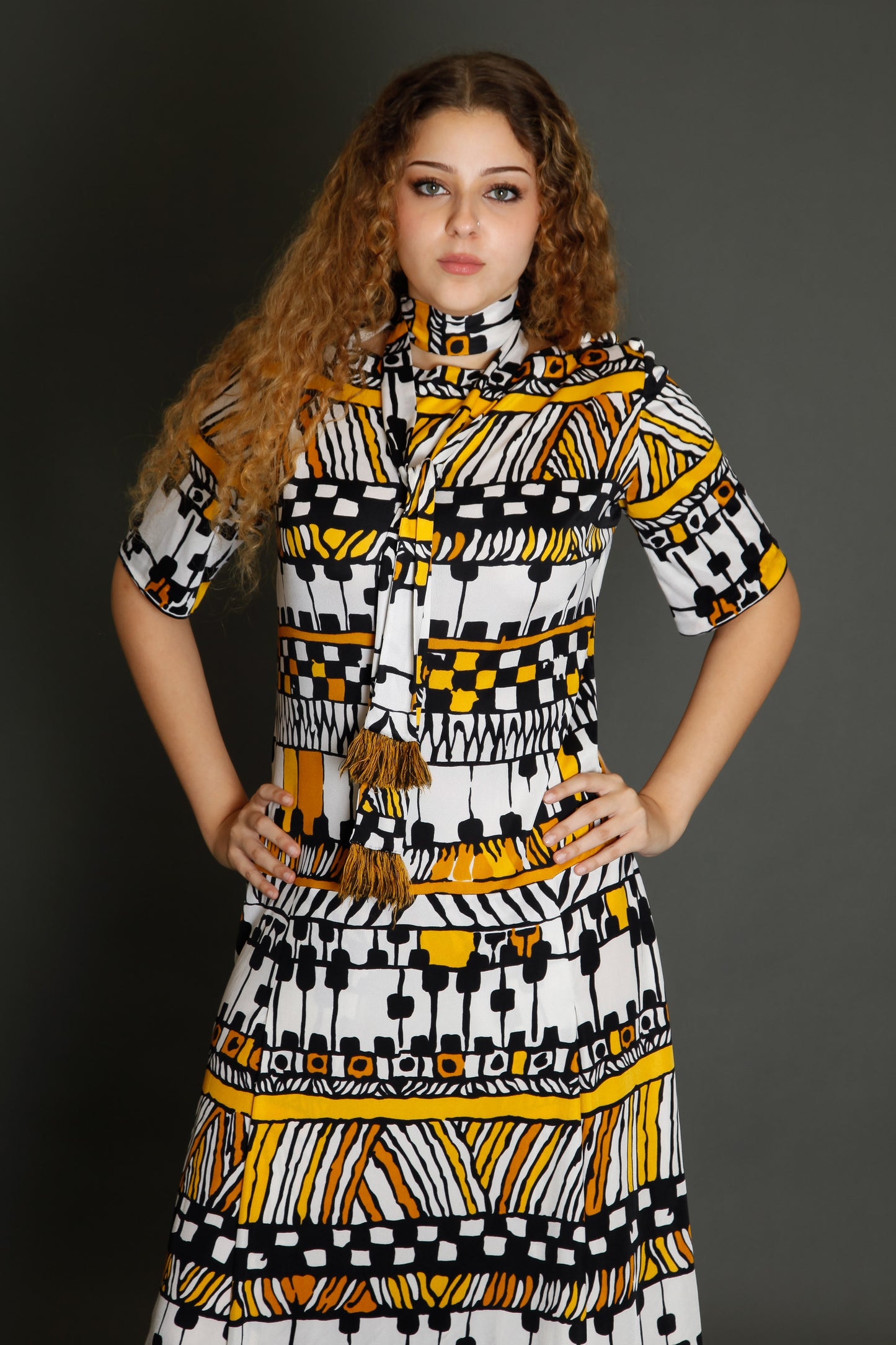 70s Tricosa Jersey Long Dress