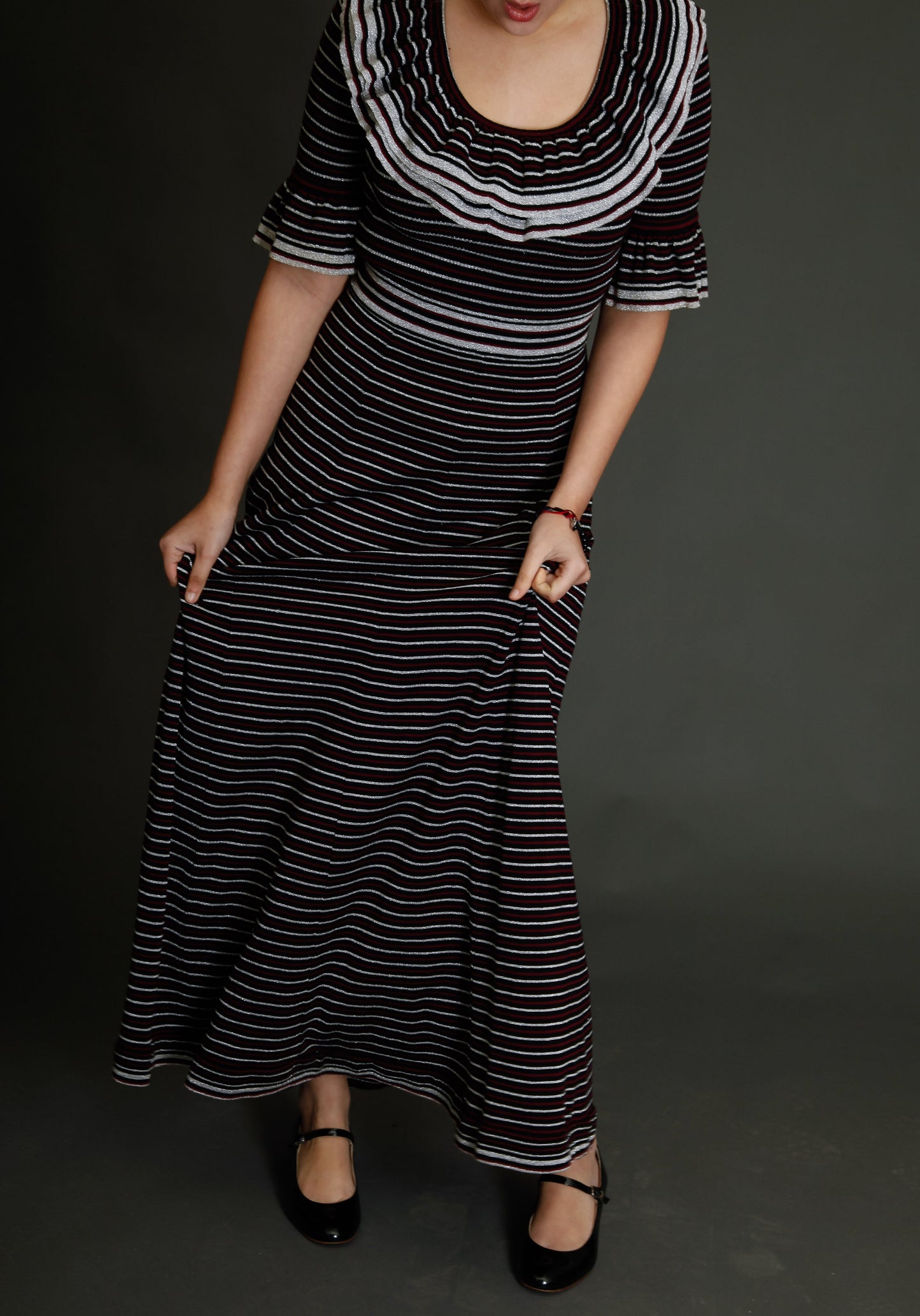 1970 Wool and Lurex Maxi Dress