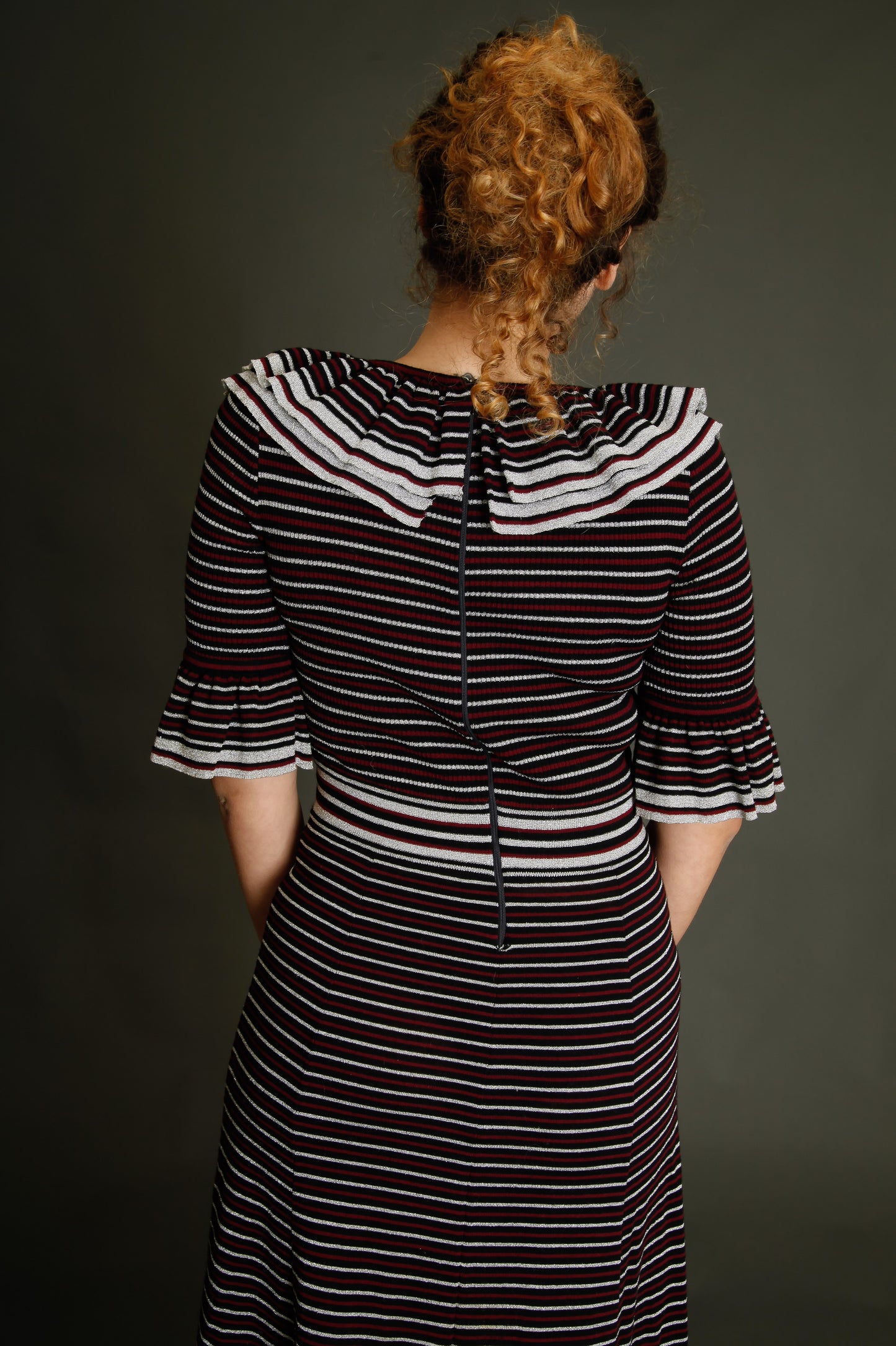 1970 Wool and Lurex Maxi Dress