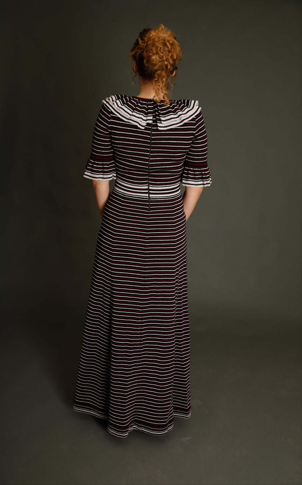 1970 Wool and Lurex Maxi Dress