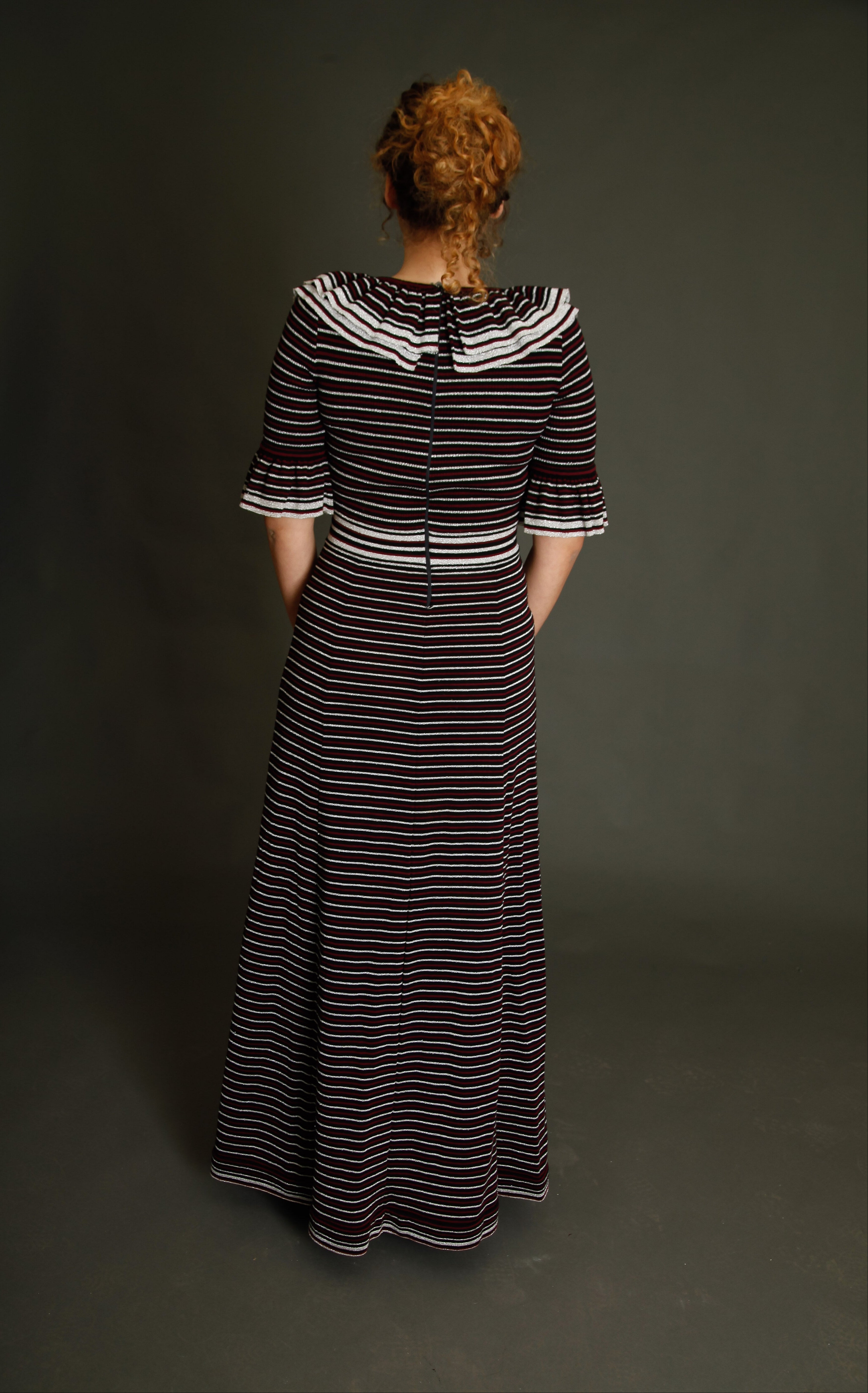1970 Wool and Lurex Maxi Dress