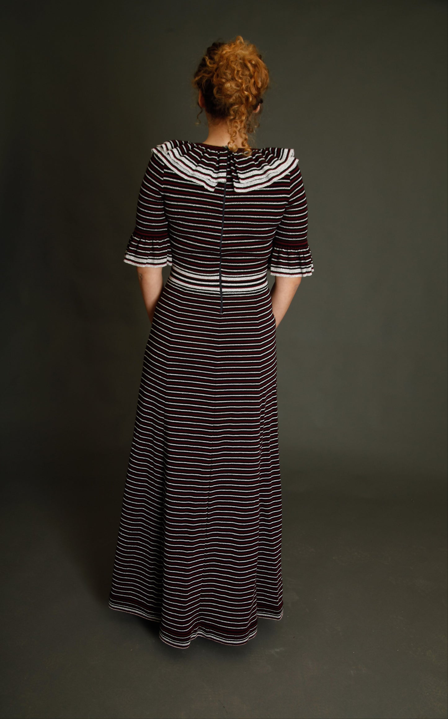 1970 Wool and Lurex Maxi Dress