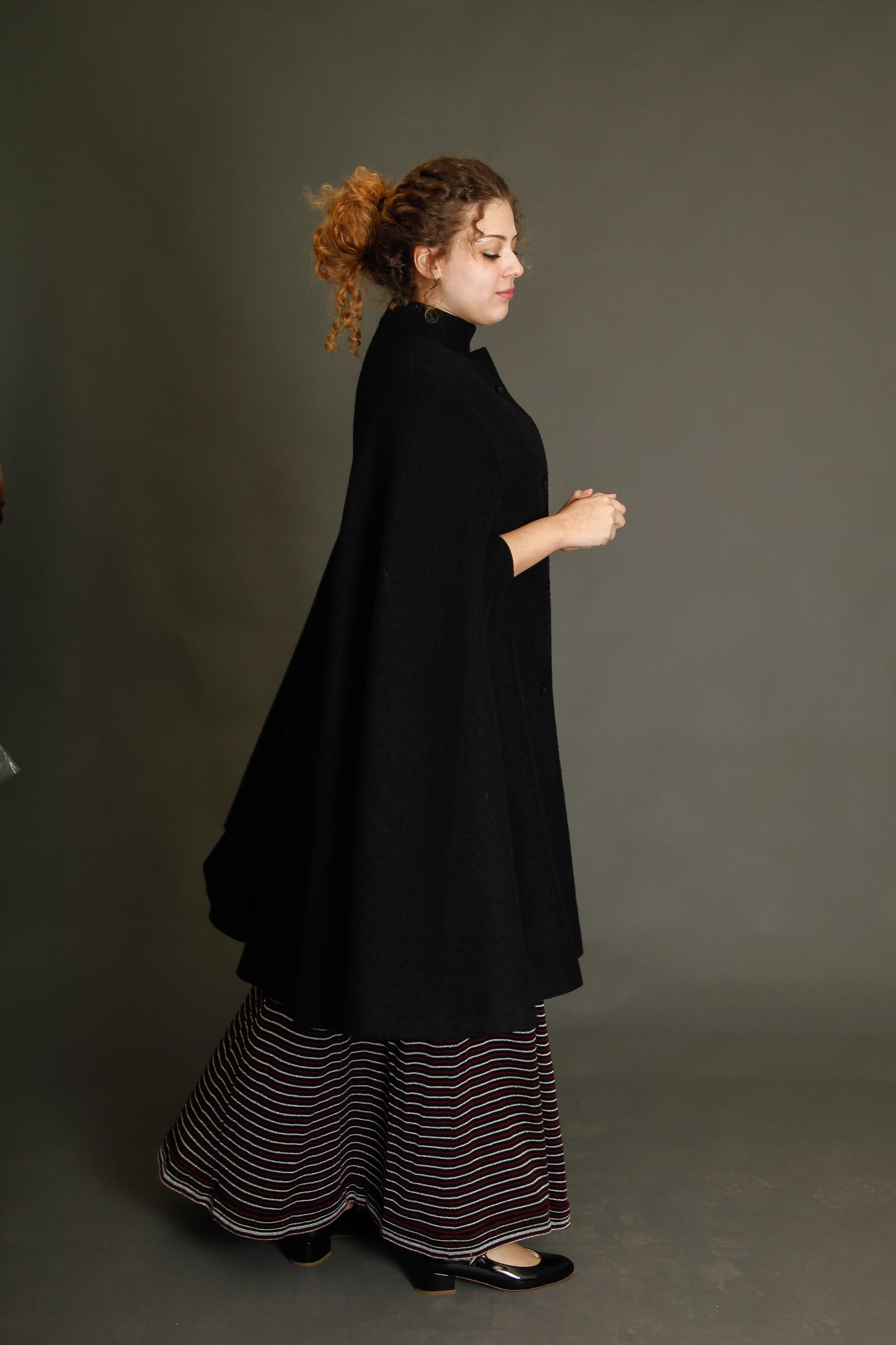 Late 40s Sartorial  Wool Black Cape