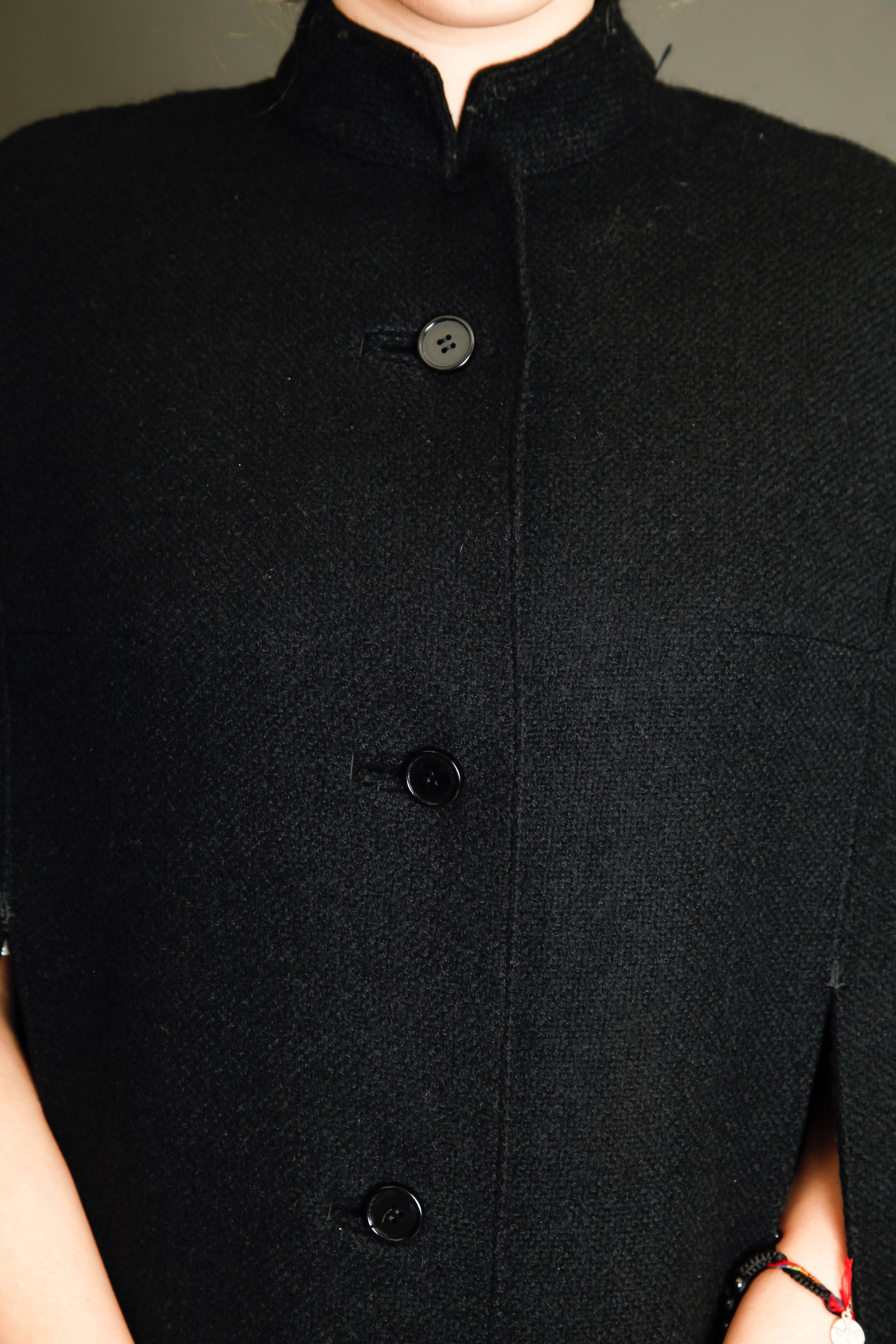 Late 40s Sartorial  Wool Black Cape