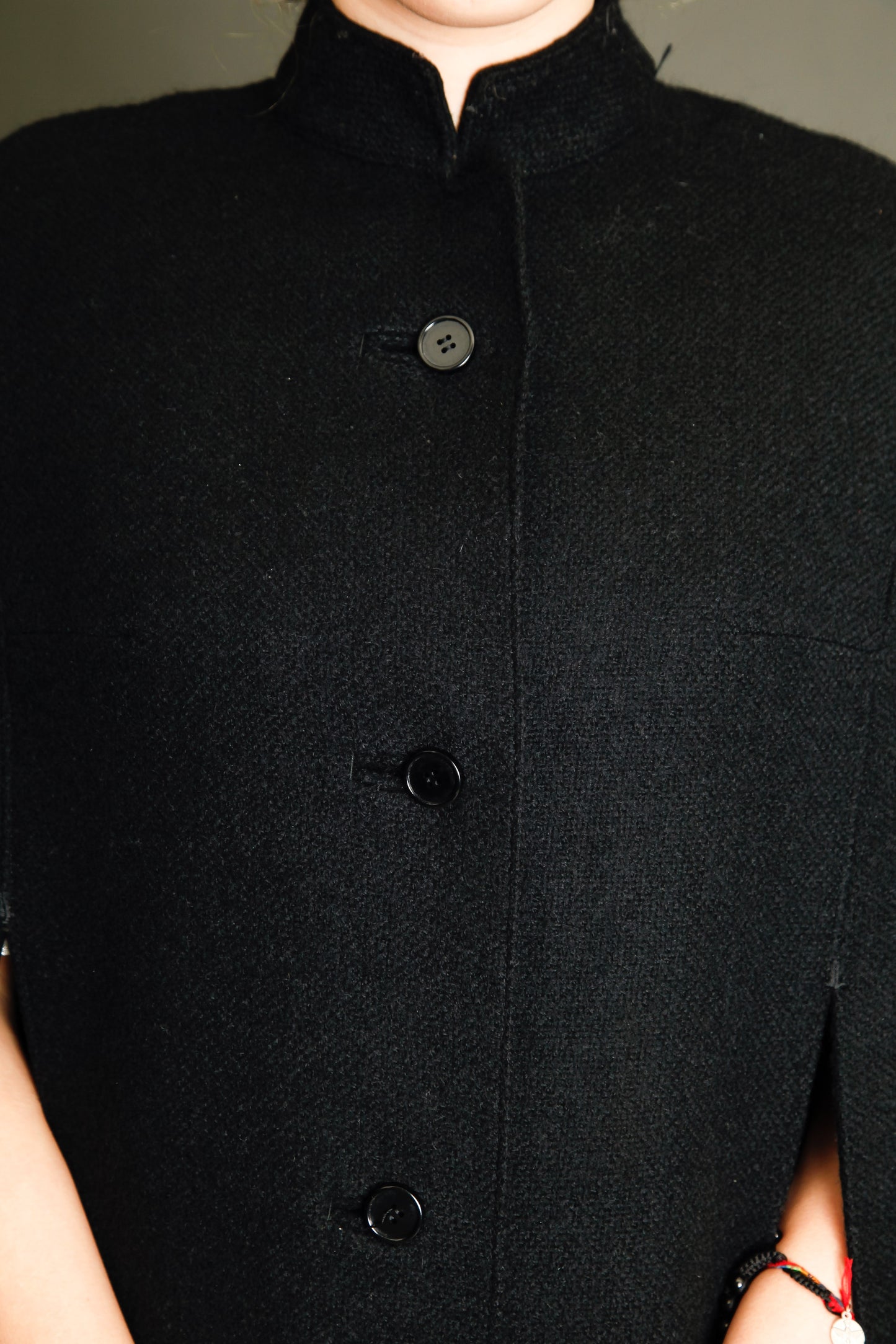 Late 40s Sartorial  Wool Black Cape