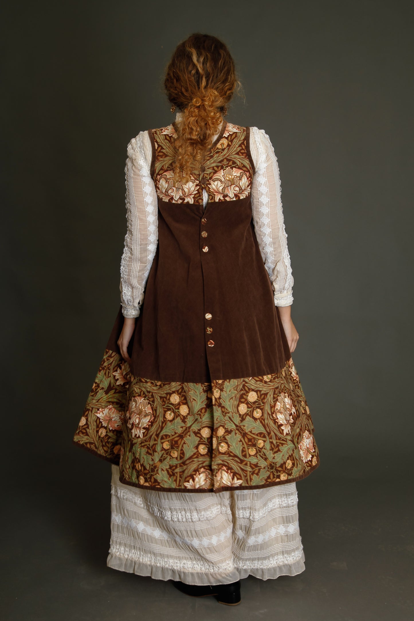 Anna Belinda Velvet Dress with Liberty Print