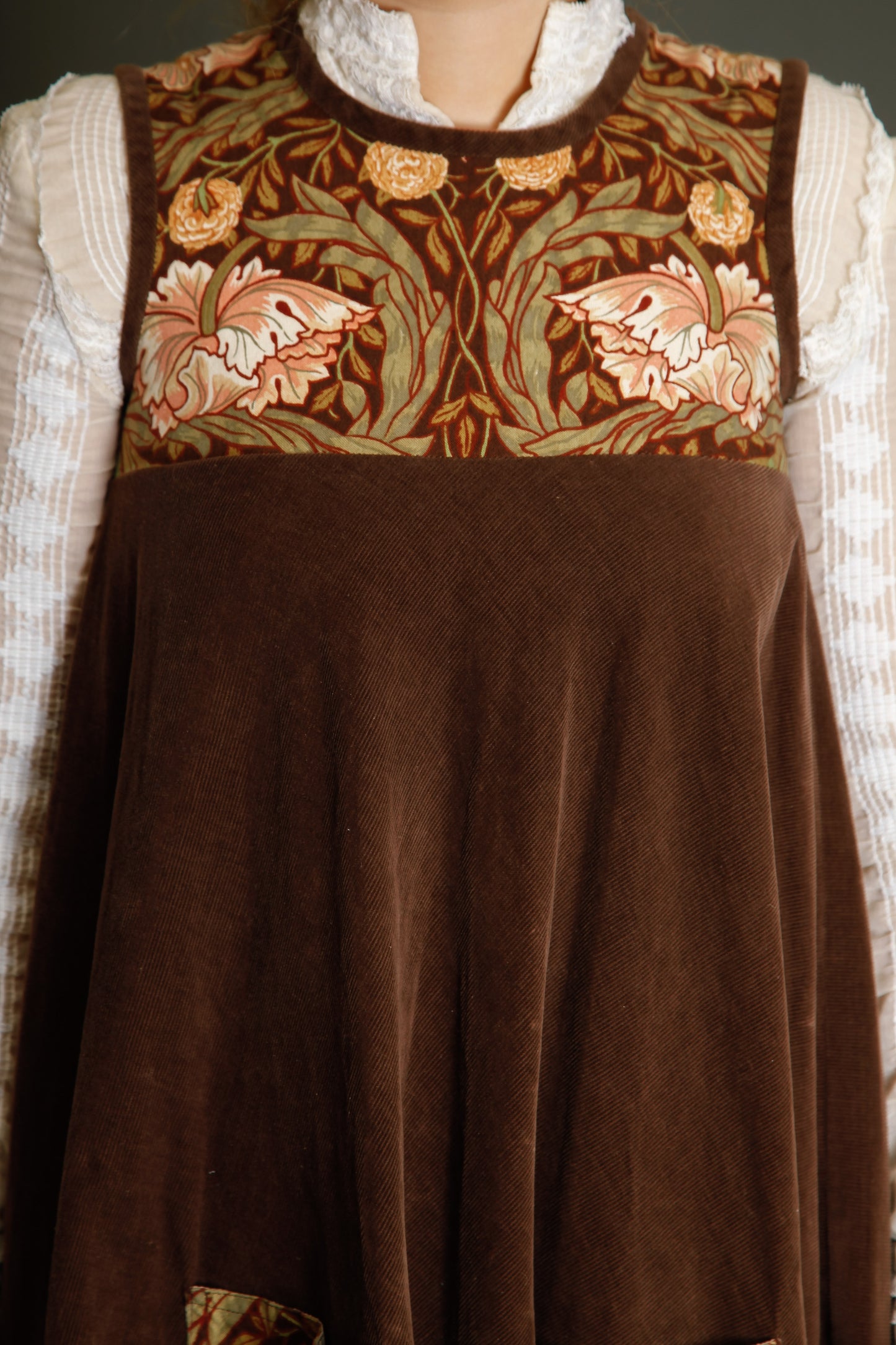 Anna Belinda Velvet Dress with Liberty Print