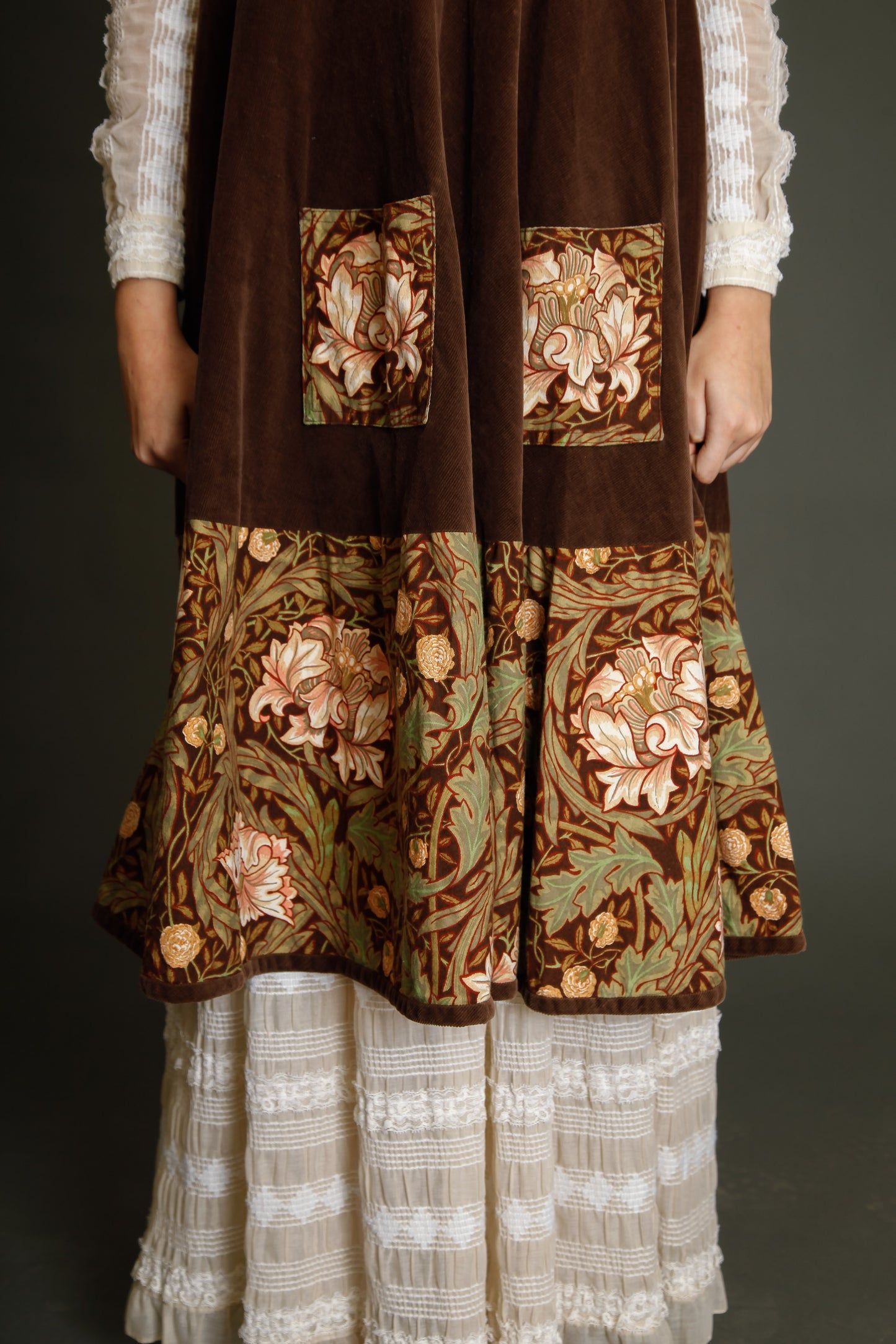 Anna Belinda Velvet Dress with Liberty Print