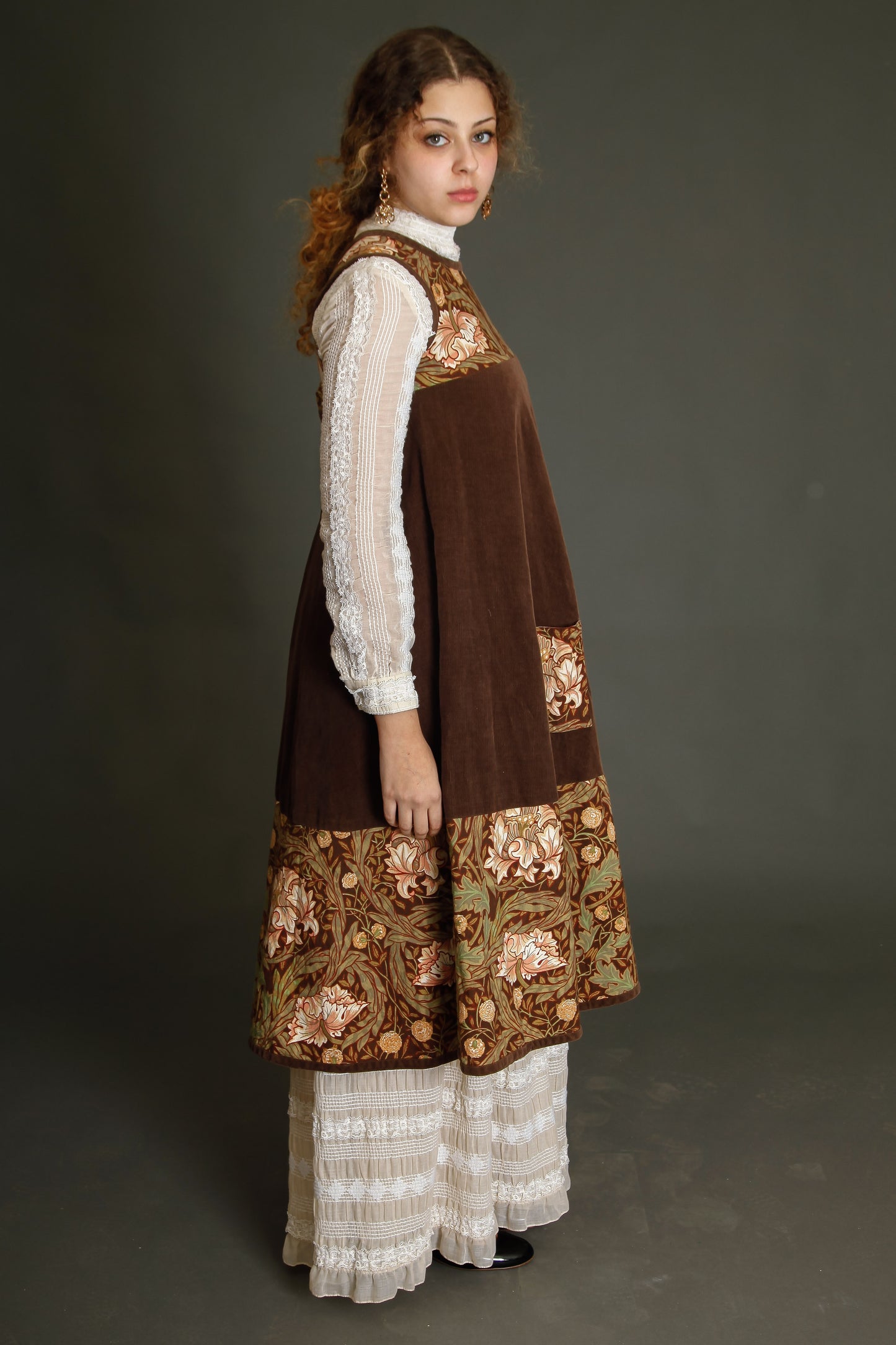 Anna Belinda Velvet Dress with Liberty Print
