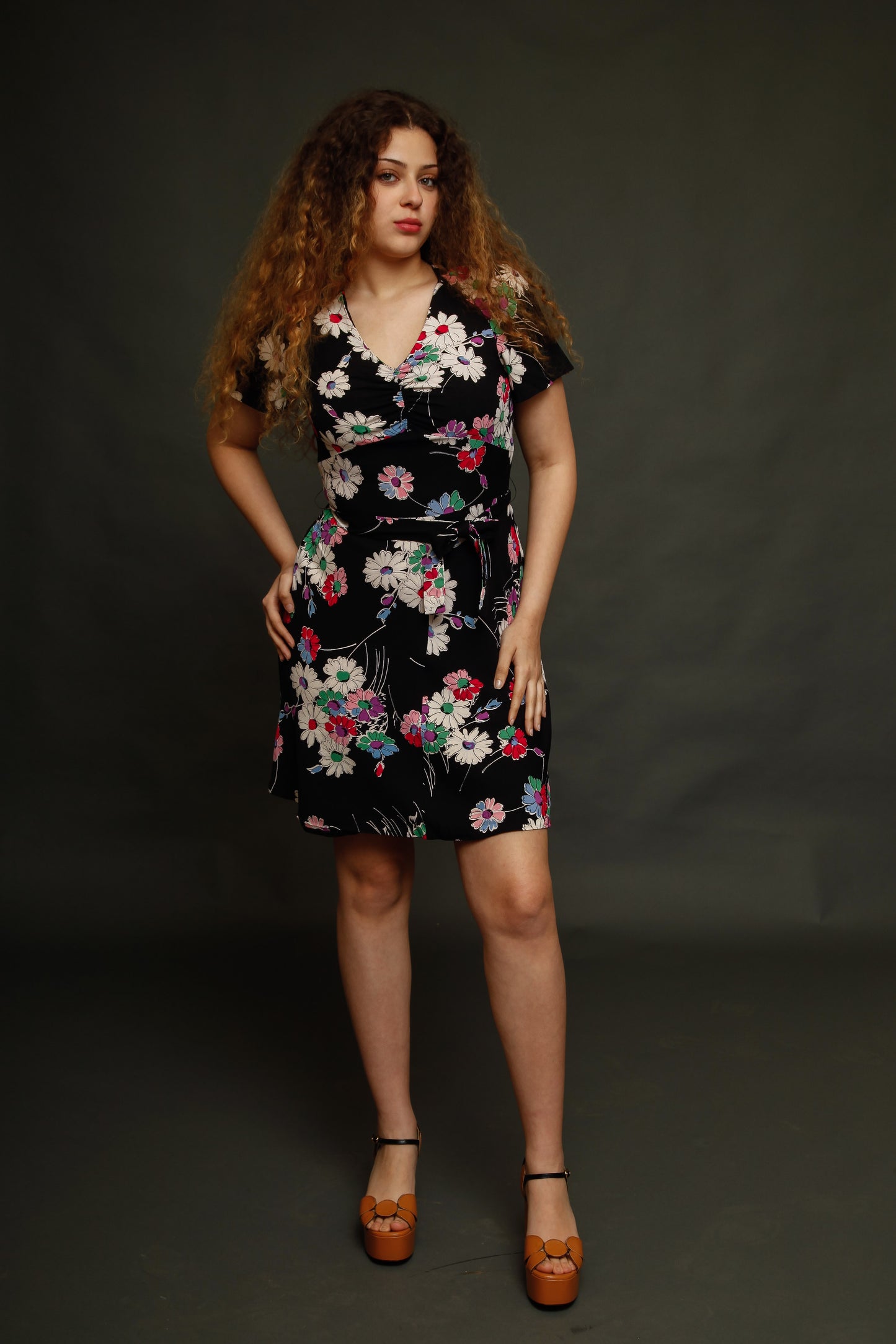 1970 French Floral Mini dress