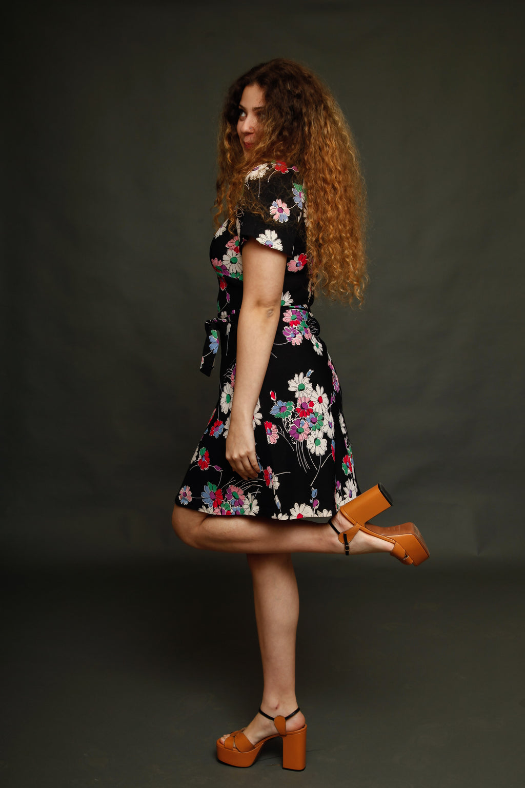 1970 French Floral Mini dress