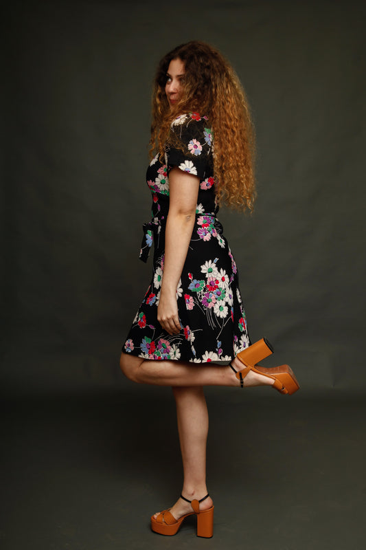 1970 French Floral Mini dress