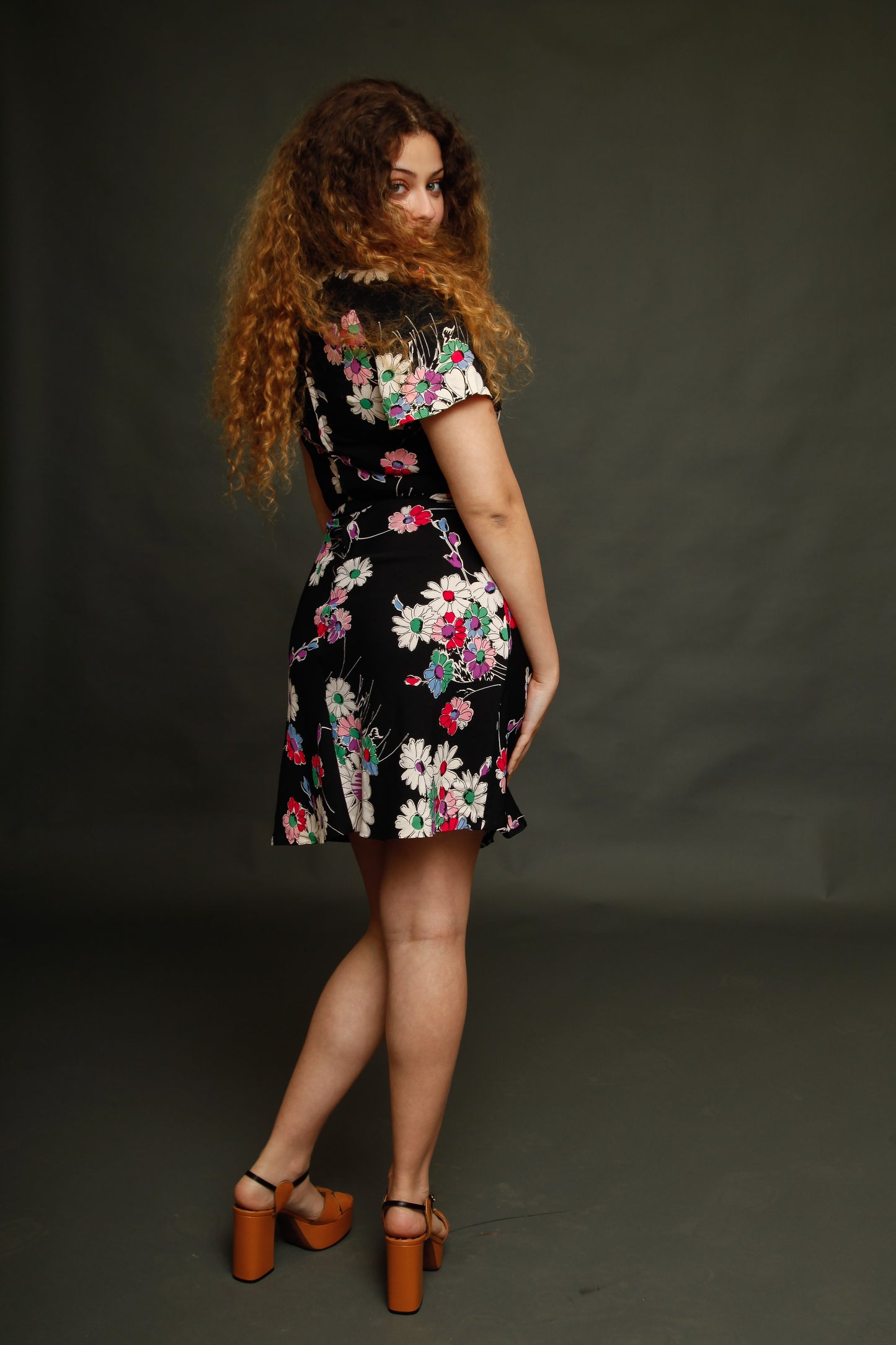 1970 French Floral Mini dress