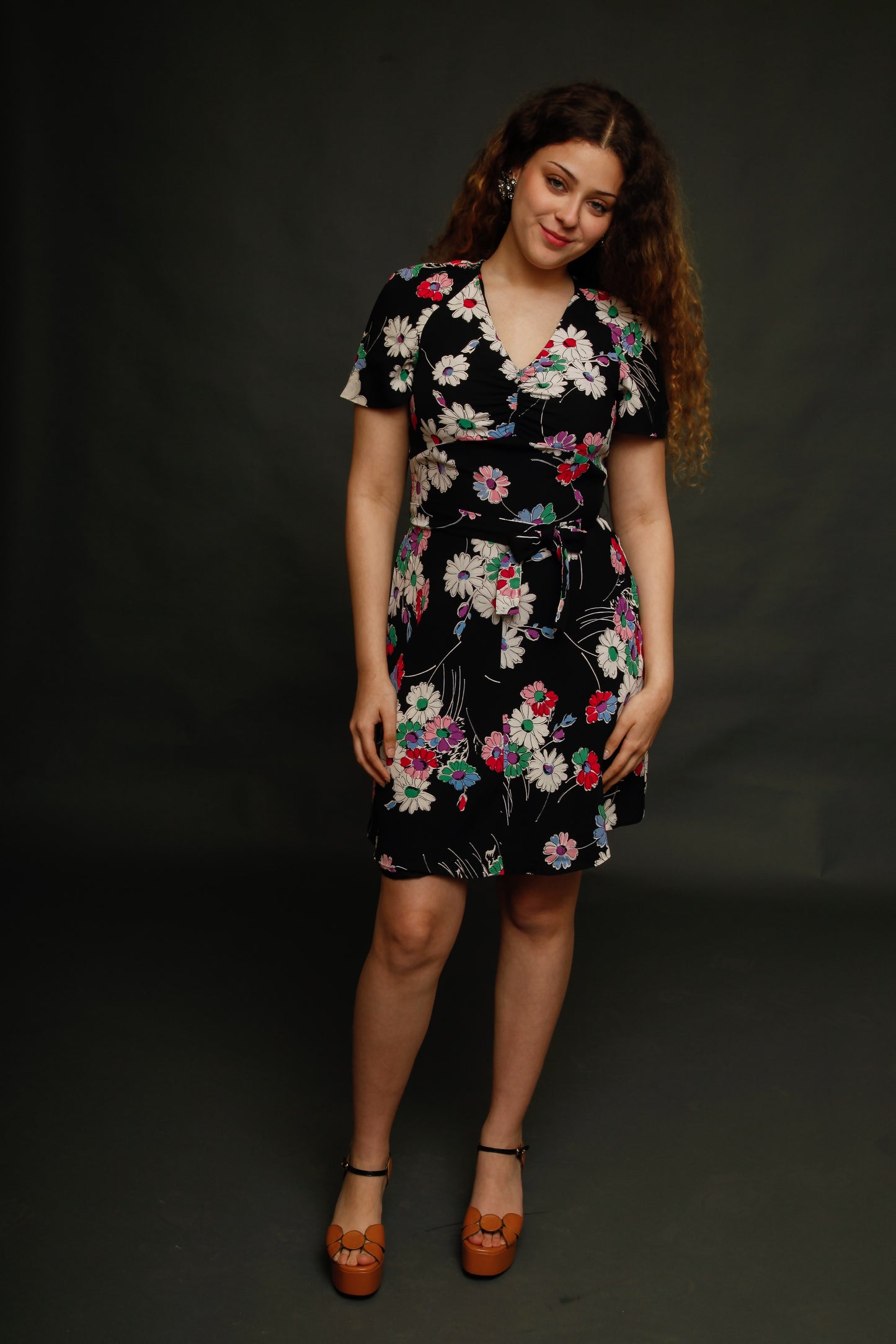 1970 French Floral Mini dress
