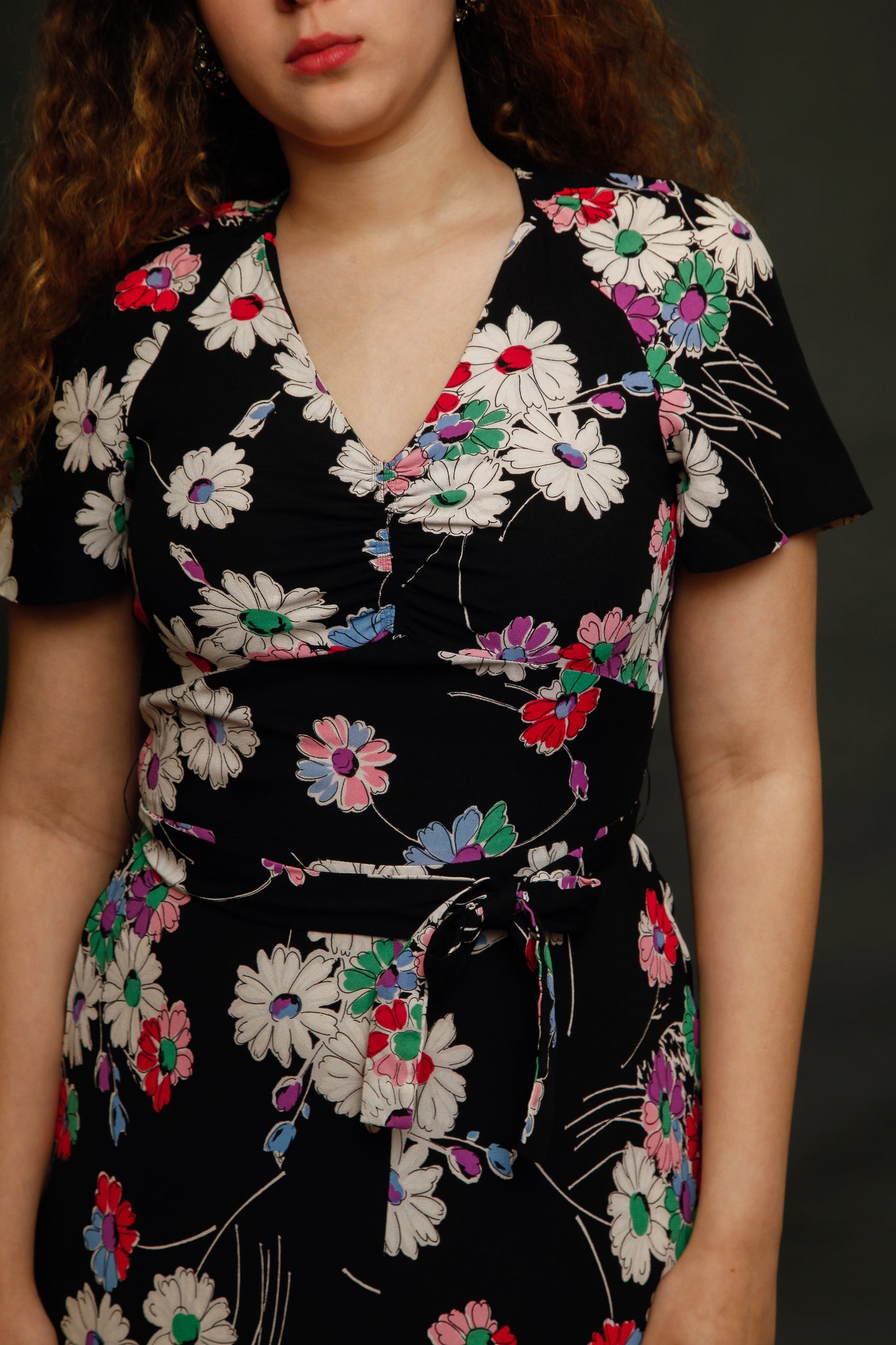 1970 French Floral Mini dress