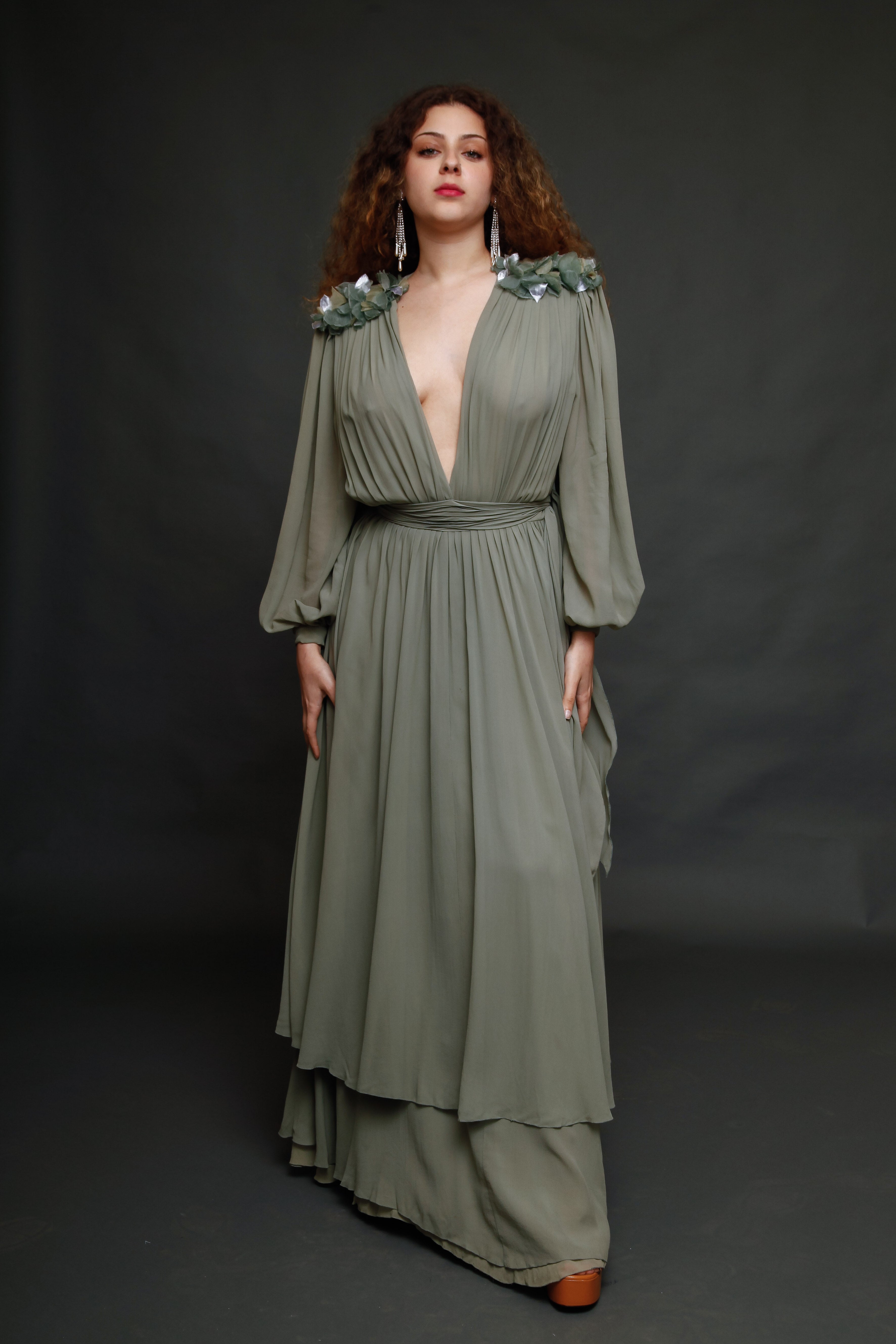 Late 70s Jean-Louis Scherrer Evening Gown