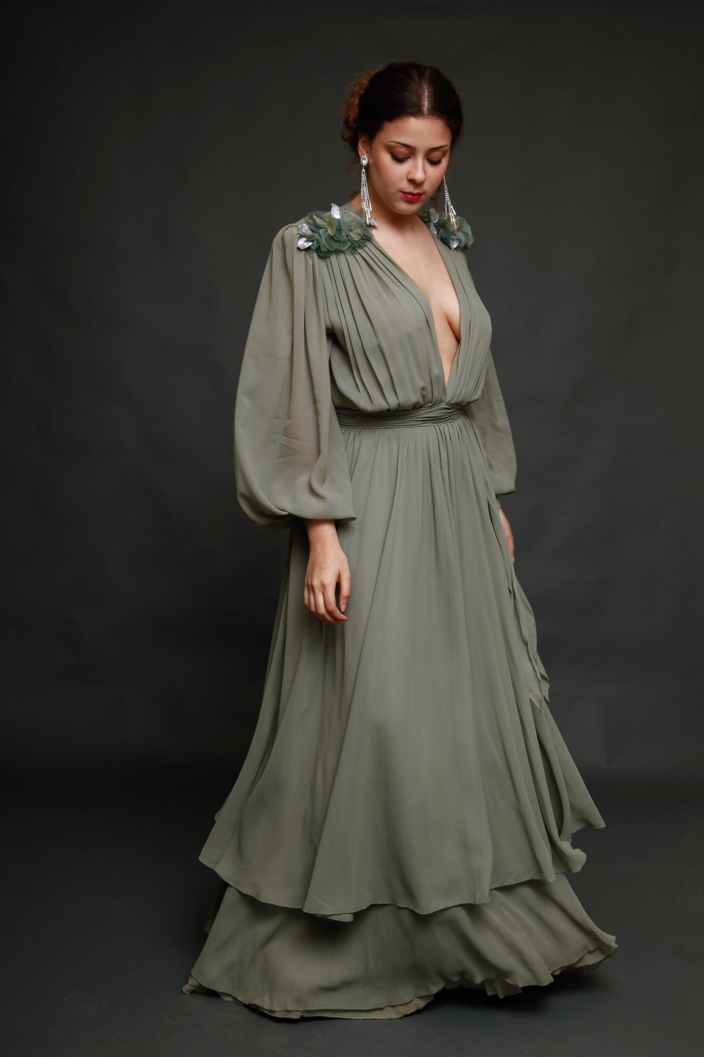 Late 70s Jean-Louis Scherrer Evening Gown