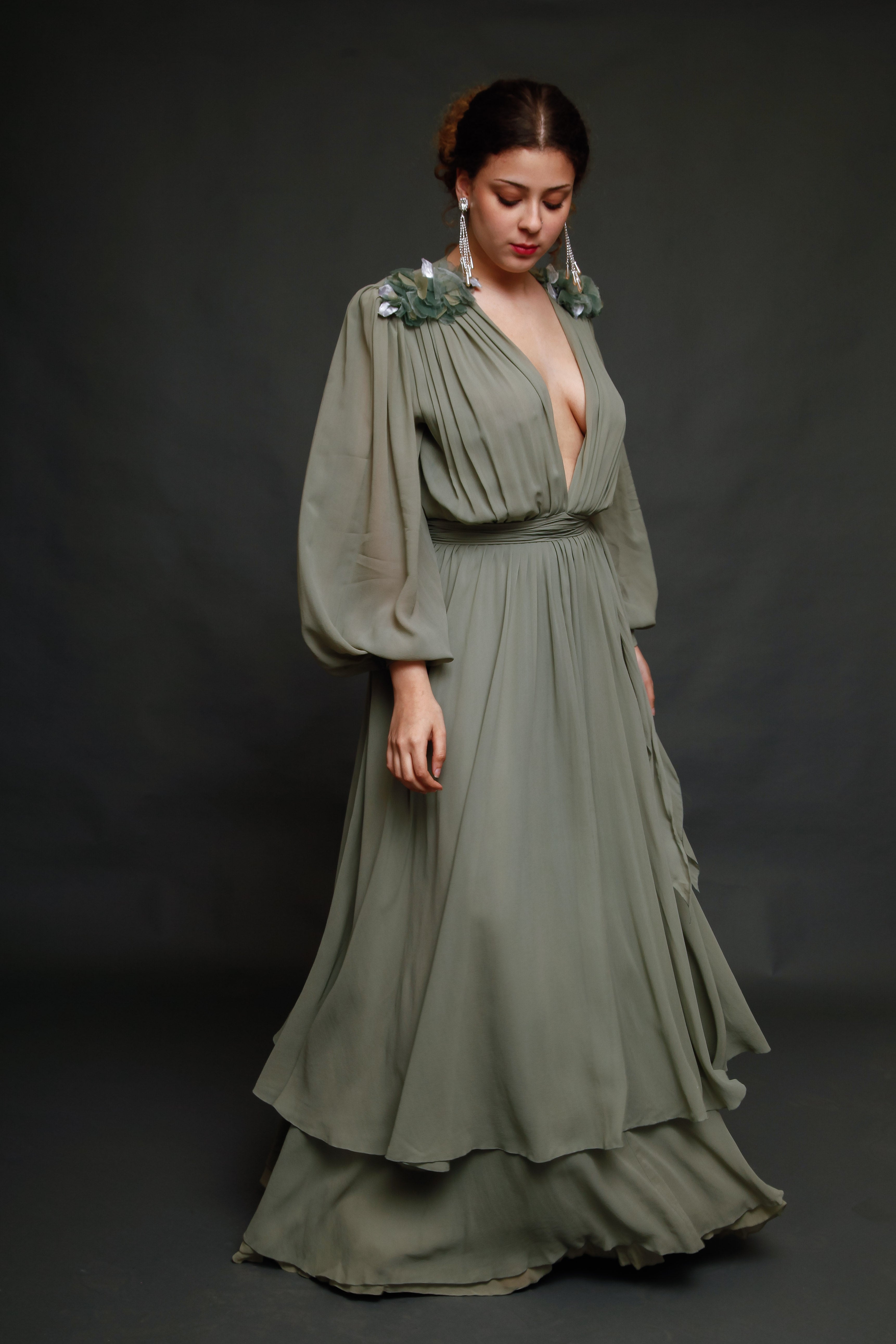 Late 70s Jean-Louis Scherrer Evening Gown