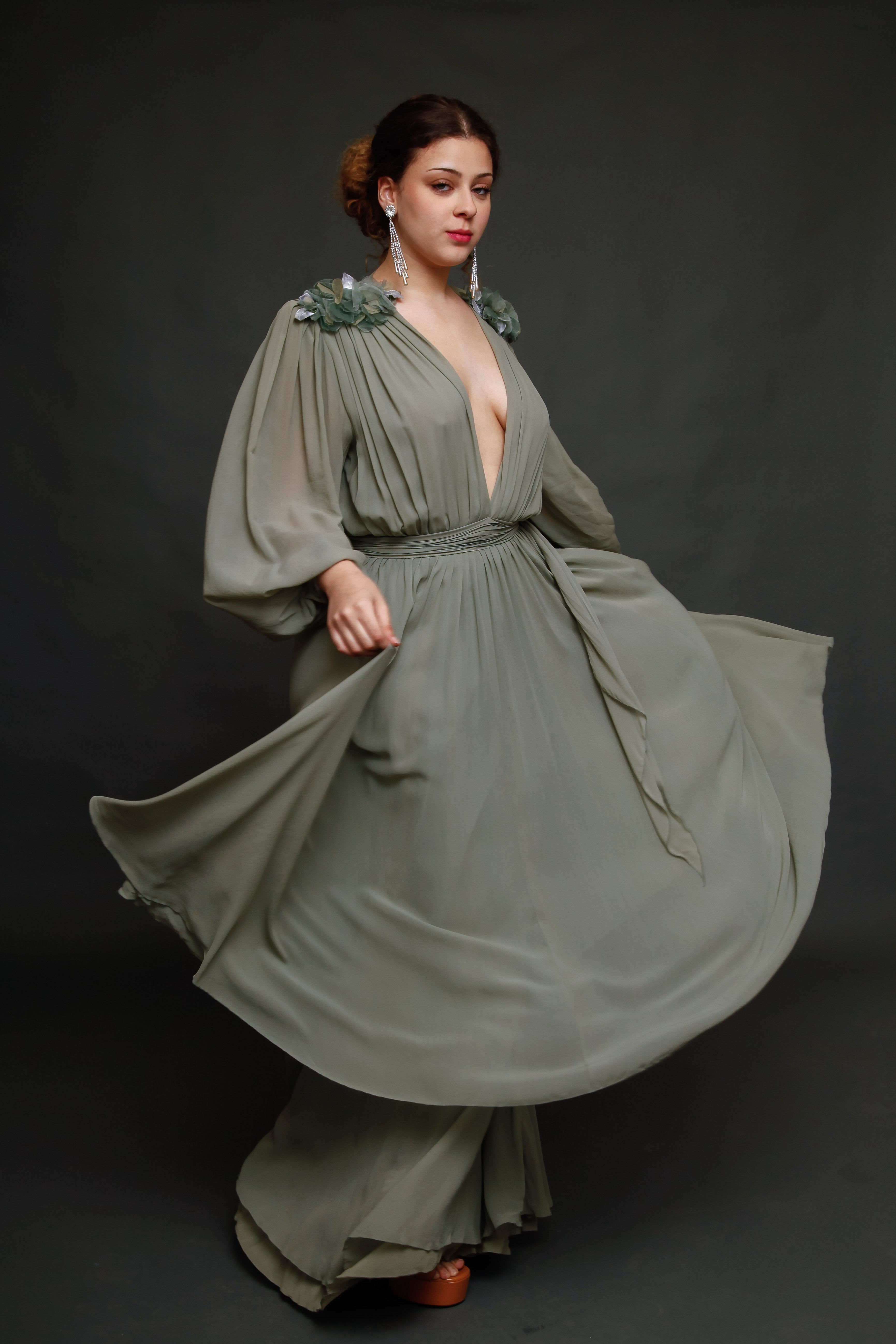 Late 70s Jean-Louis Scherrer Evening Gown