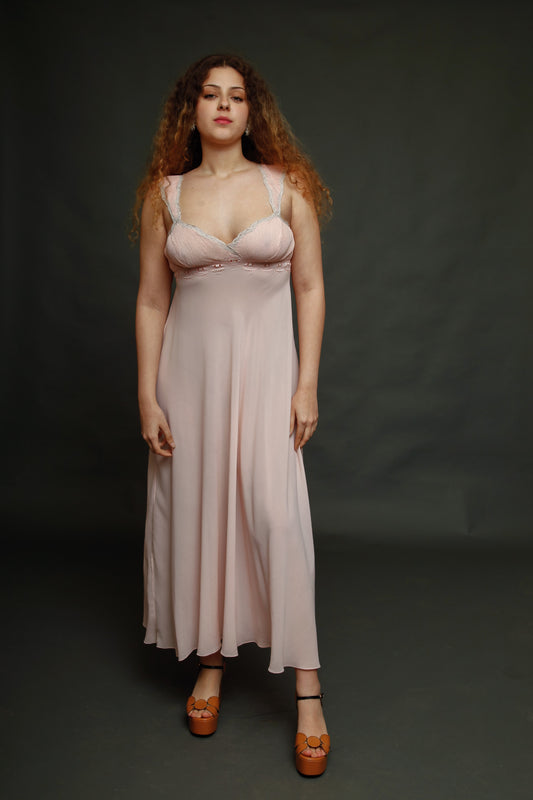 1930 Silk Pintucked NightGown